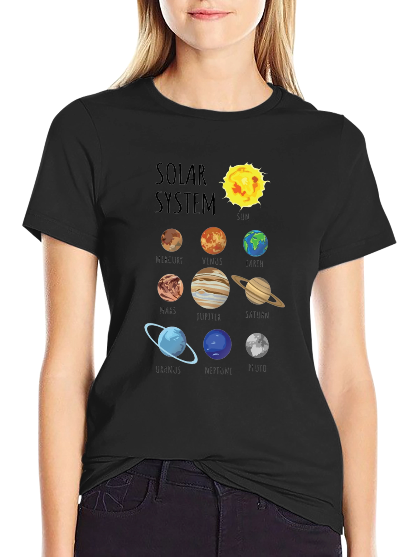 Solar System Planets Graphic T-Shirt