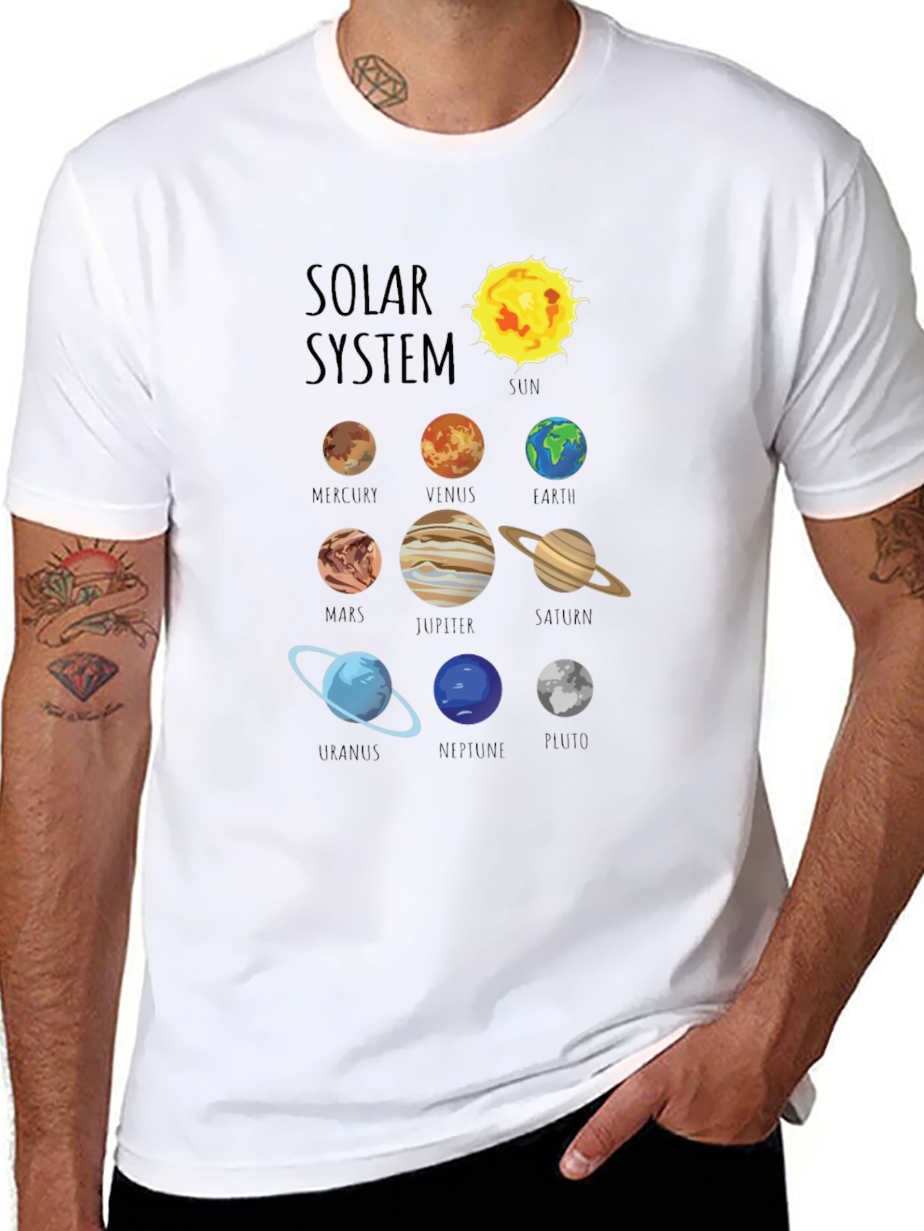 Solar System Planets Graphic T-Shirt