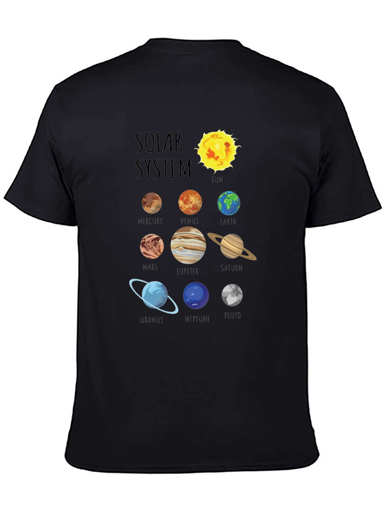 Solar System Planets Graphic T-Shirt