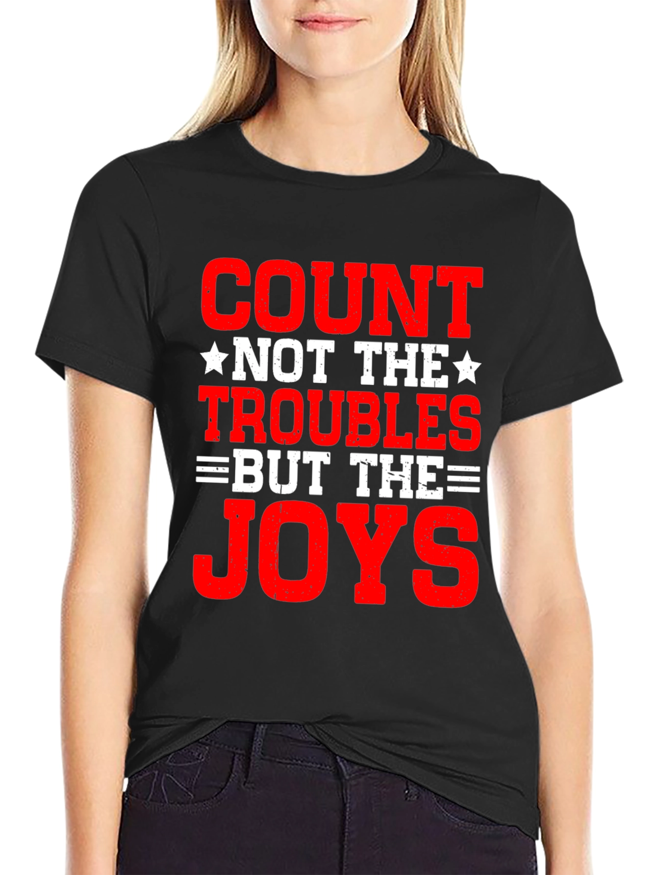 Count The Joys Graphic T-Shirt - Black
