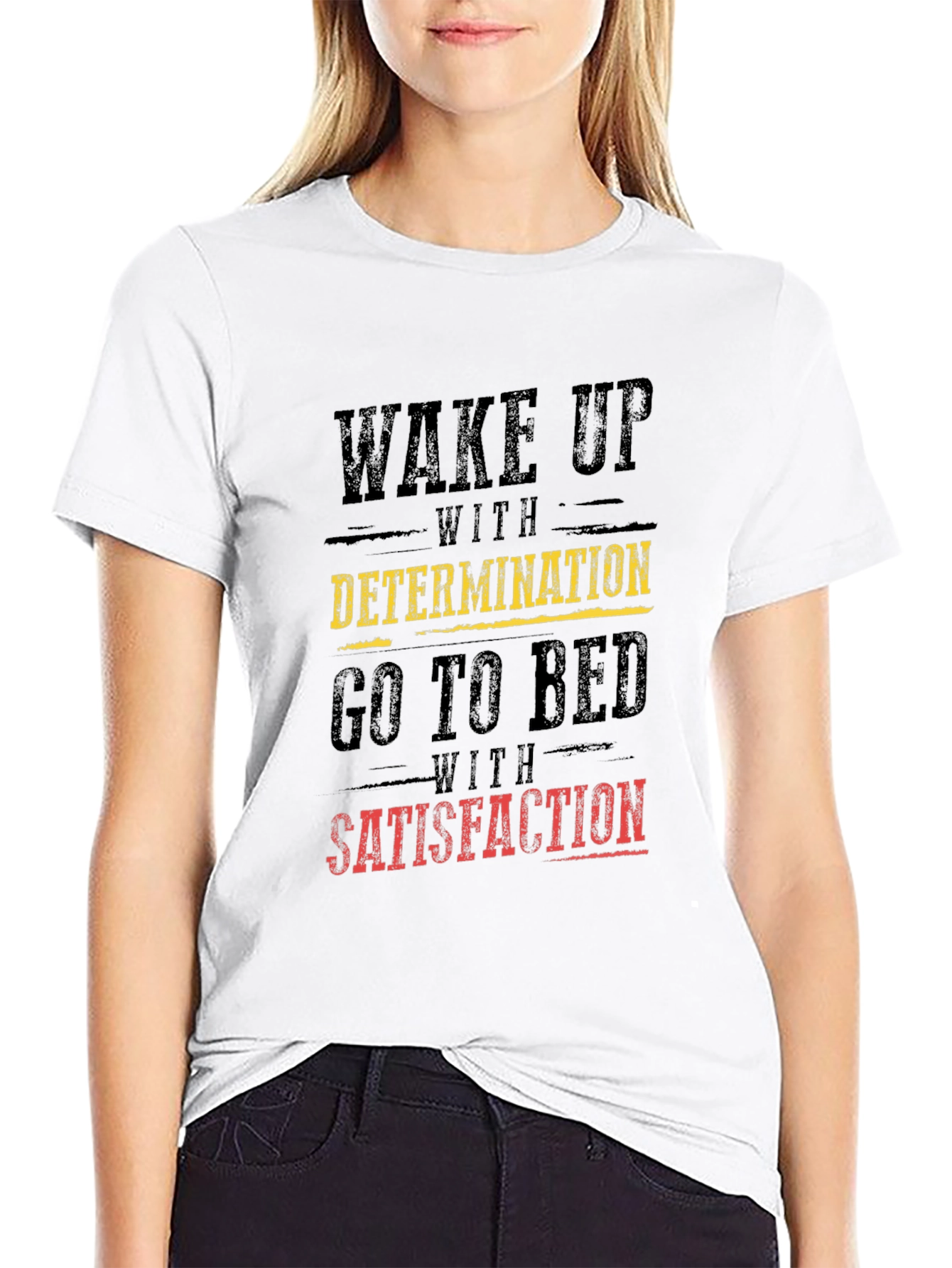 Motivational Graphic T-Shirt: Wake Up with Determination