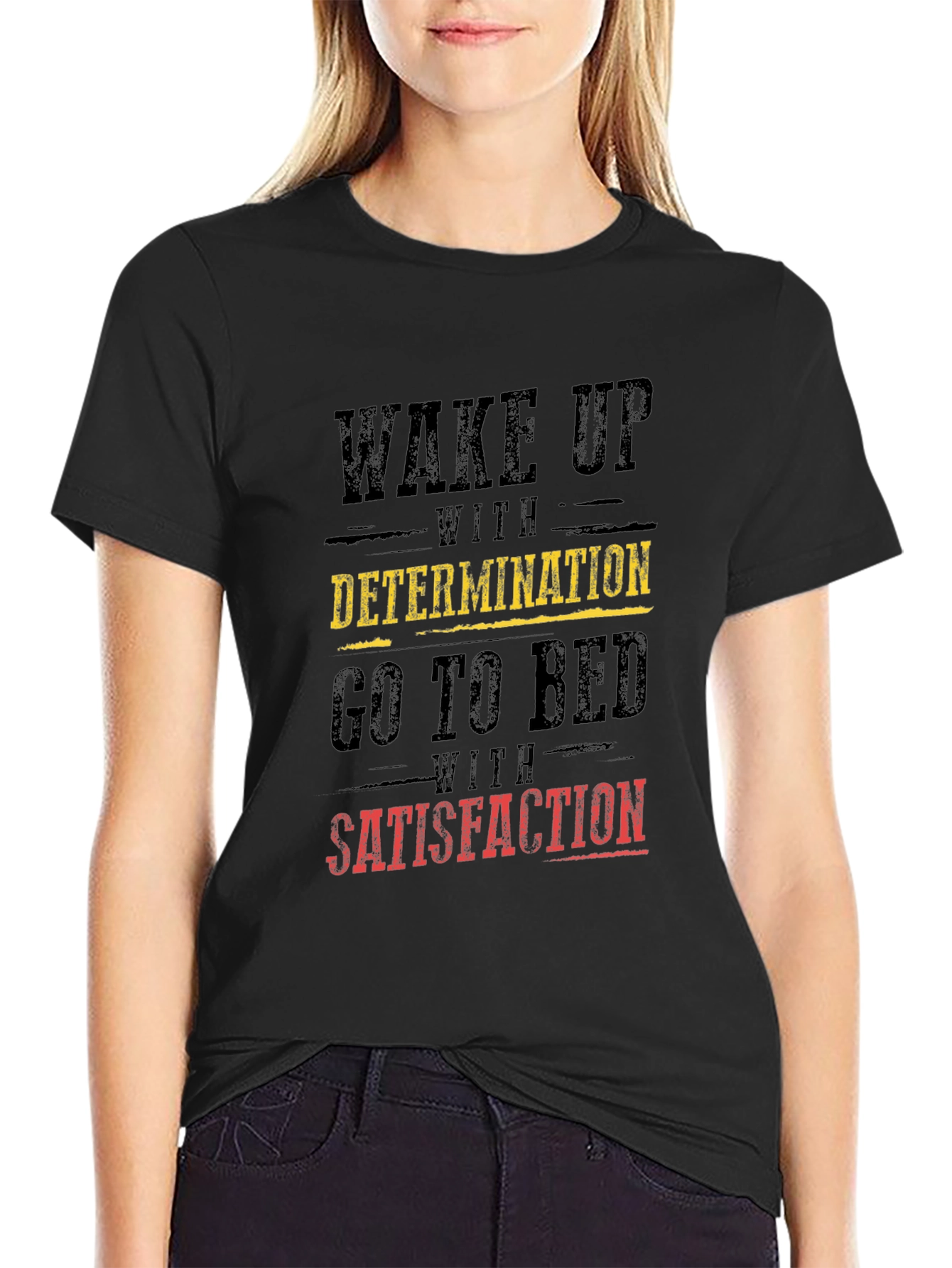Motivational Graphic T-Shirt: Wake Up with Determination