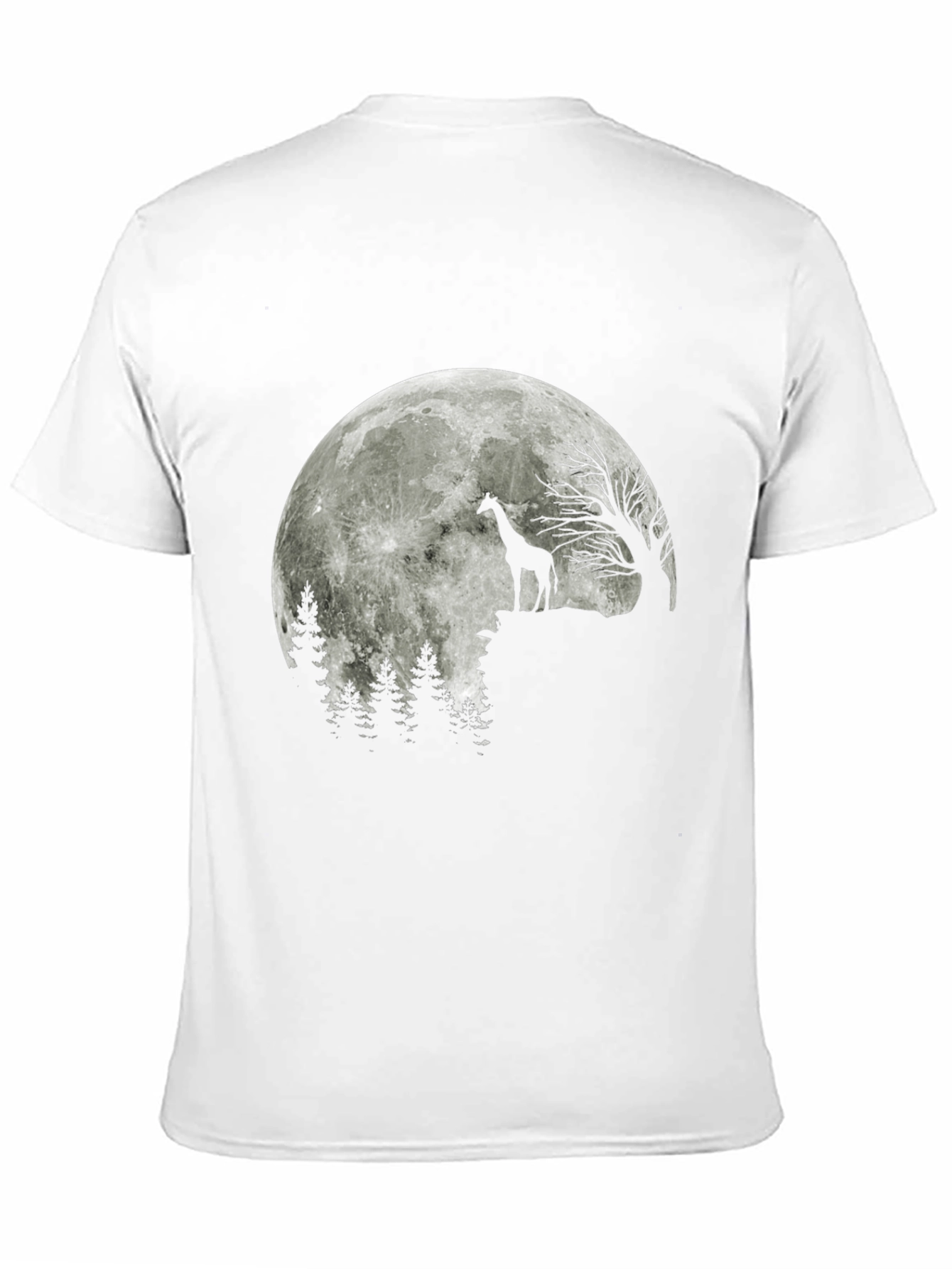 Giraffe Moon T-Shirt - Black Graphic Tee