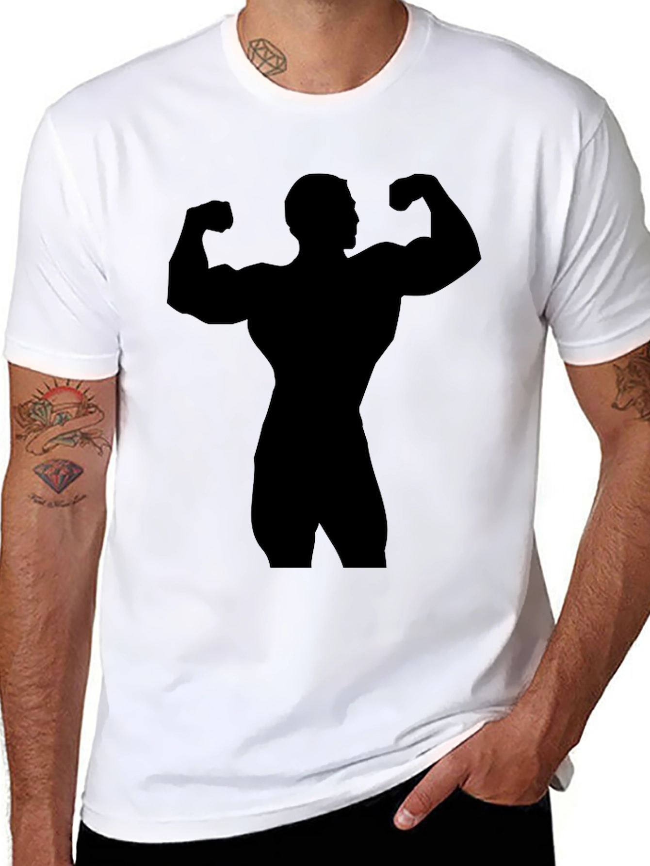 Muscle Man Graphic Tee - Black