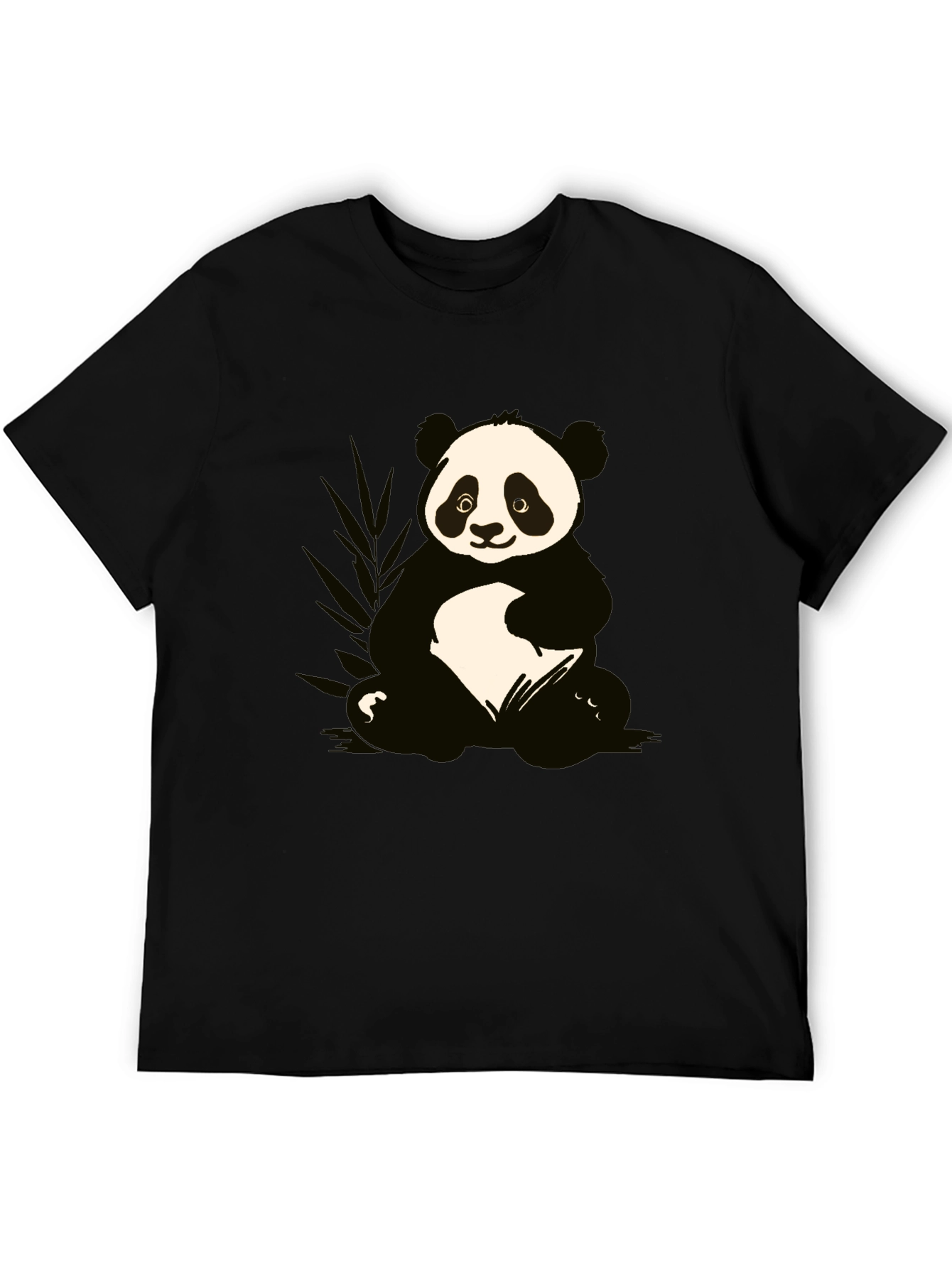 Panda Graphic T-Shirt - Black Cotton Tee