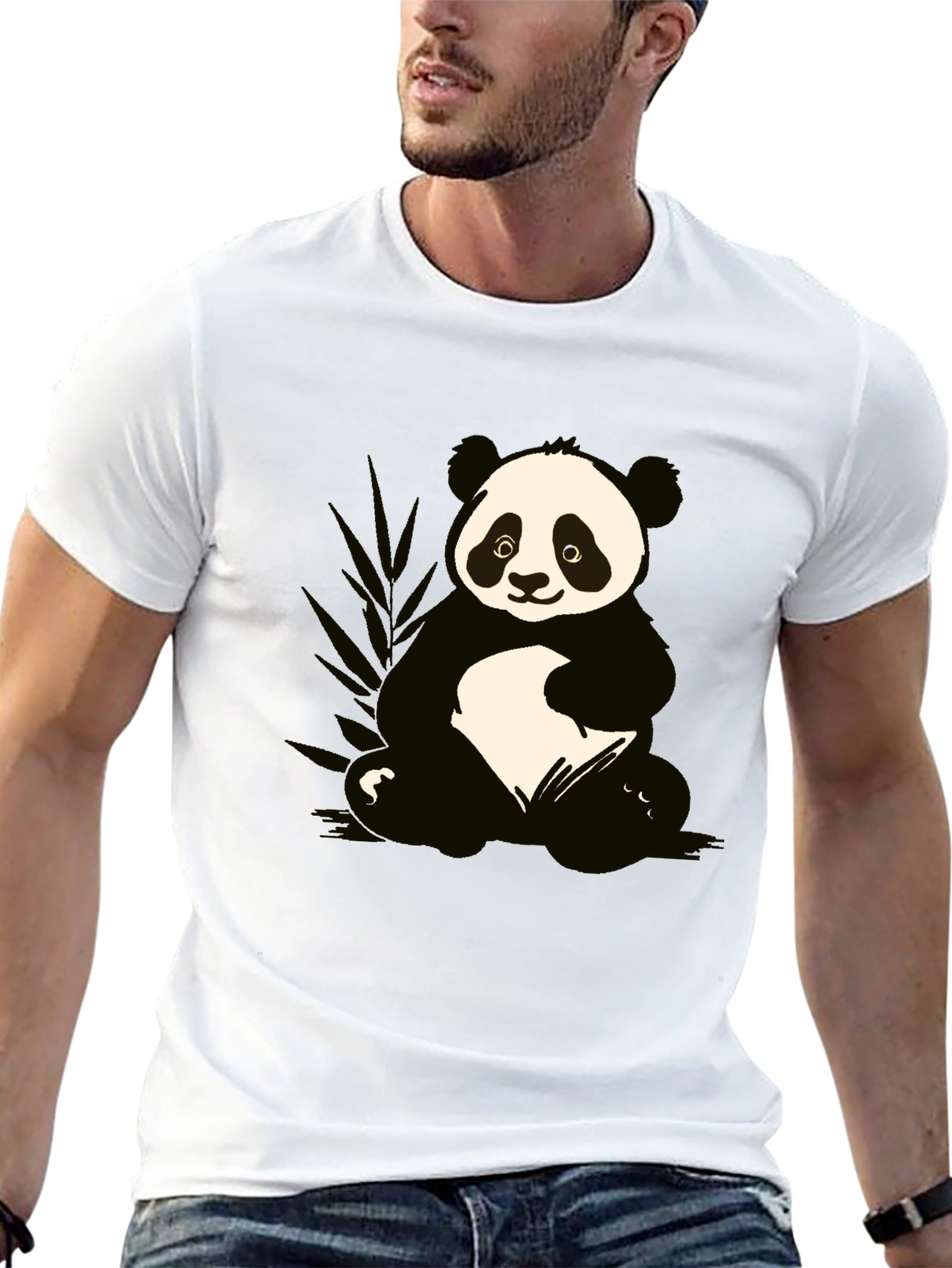 Panda Graphic T-Shirt - Black Cotton Tee