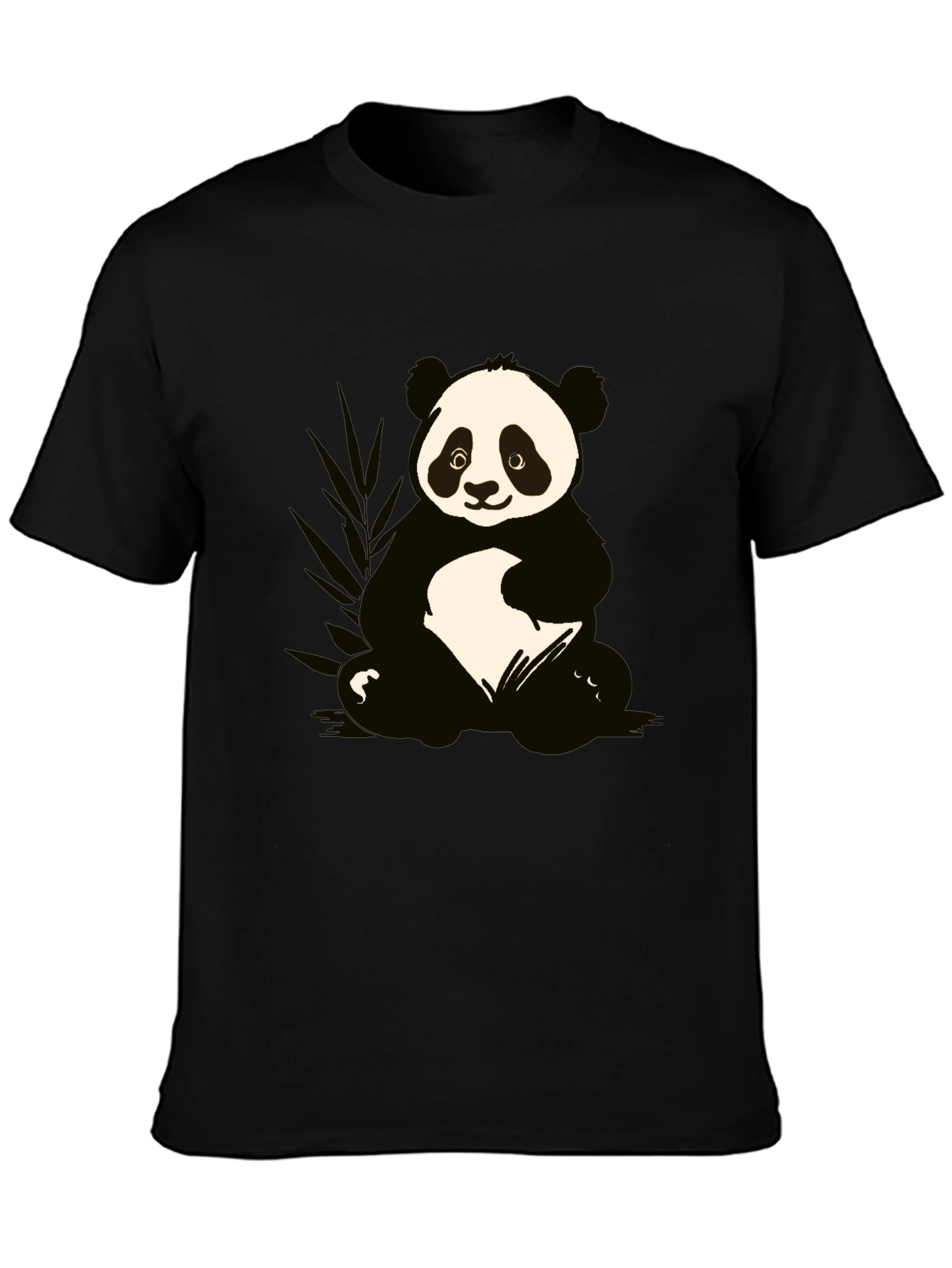 Panda Graphic T-Shirt - Black Cotton Tee