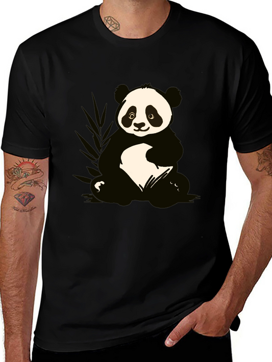Panda Graphic T-Shirt - Black Cotton Tee