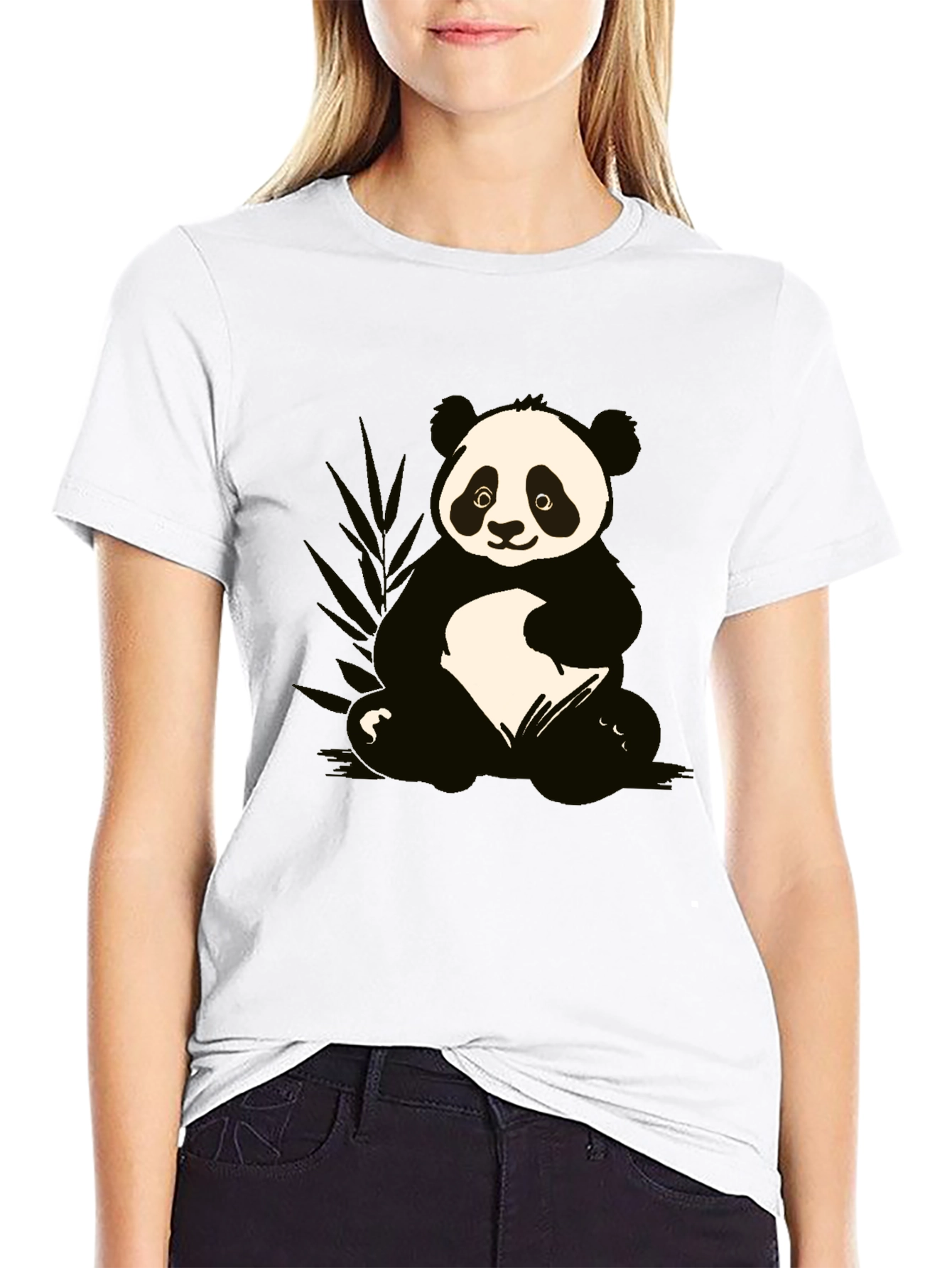 Panda Graphic T-Shirt - Black Cotton Tee