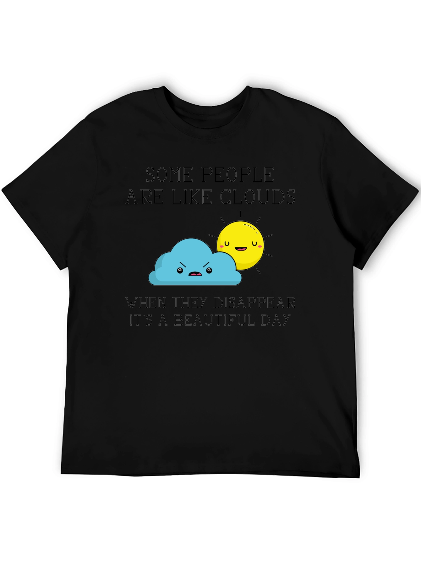 Funny Cloud & Sun Graphic Tee -  Beautiful Day