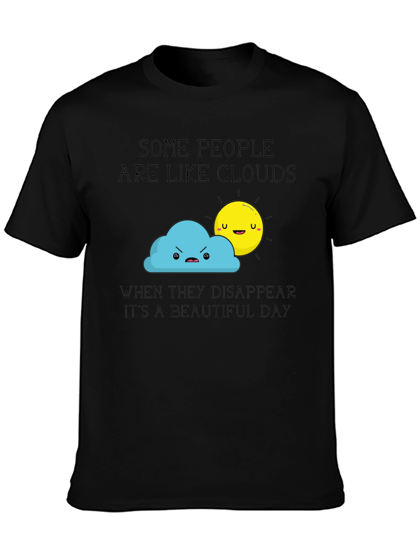 Funny Cloud & Sun Graphic Tee -  Beautiful Day