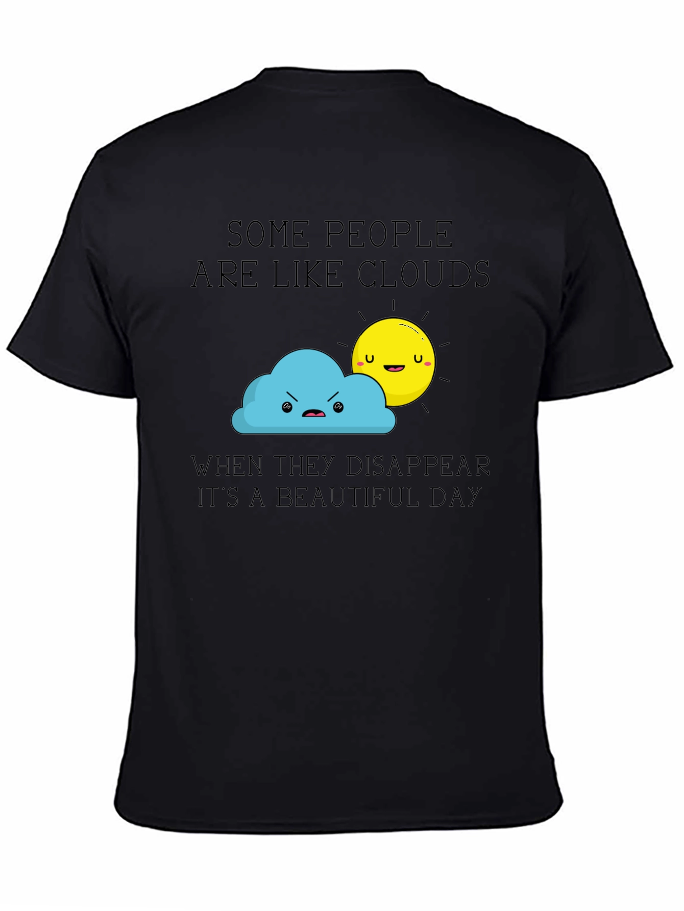 Funny Cloud & Sun Graphic Tee -  Beautiful Day