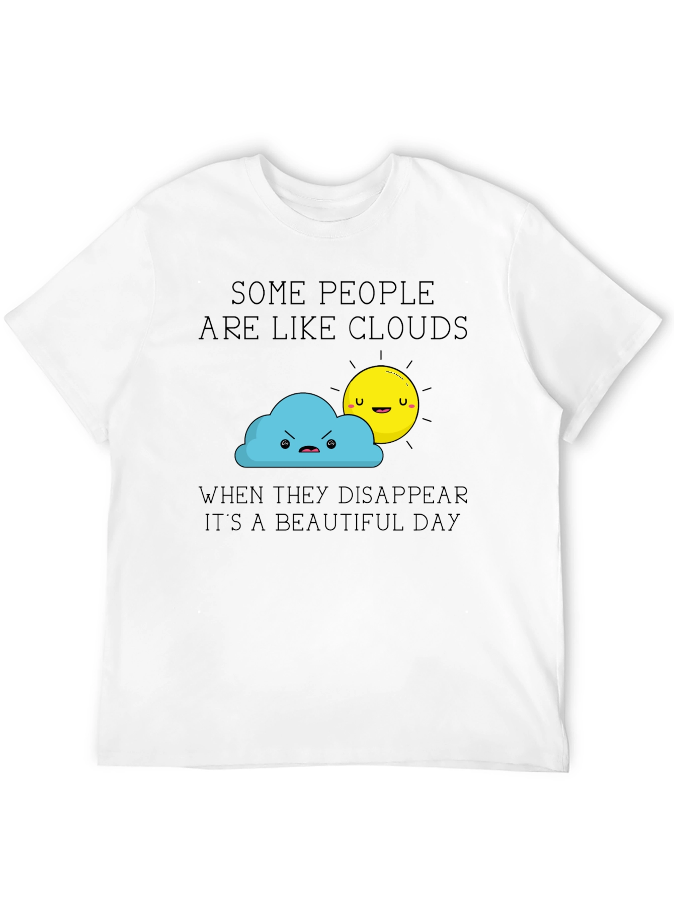 Funny Cloud & Sun Graphic Tee -  Beautiful Day