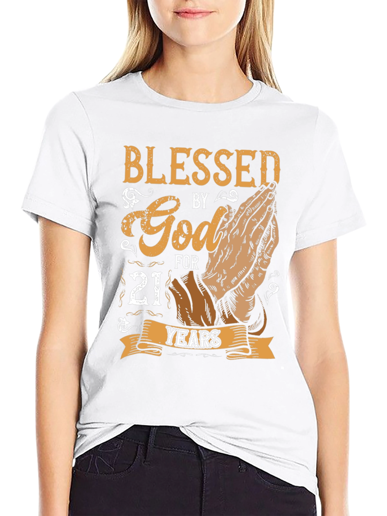 Blessed By God For 21 Years Graphic T-Shirt