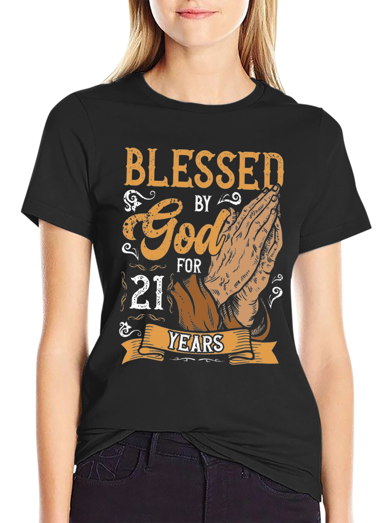 Blessed By God For 21 Years Graphic T-Shirt