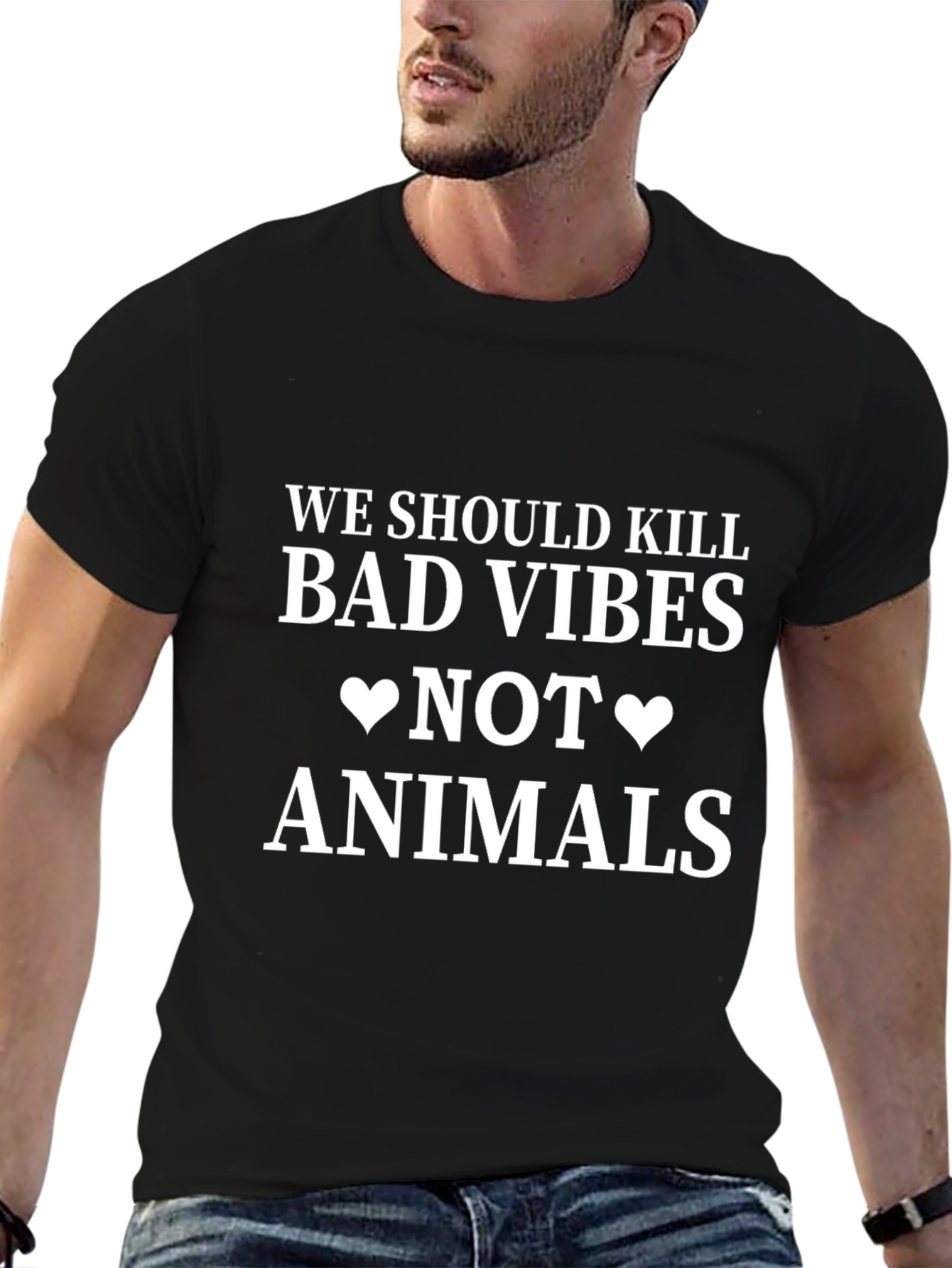 Kill Bad Vibes Black Graphic Tee
