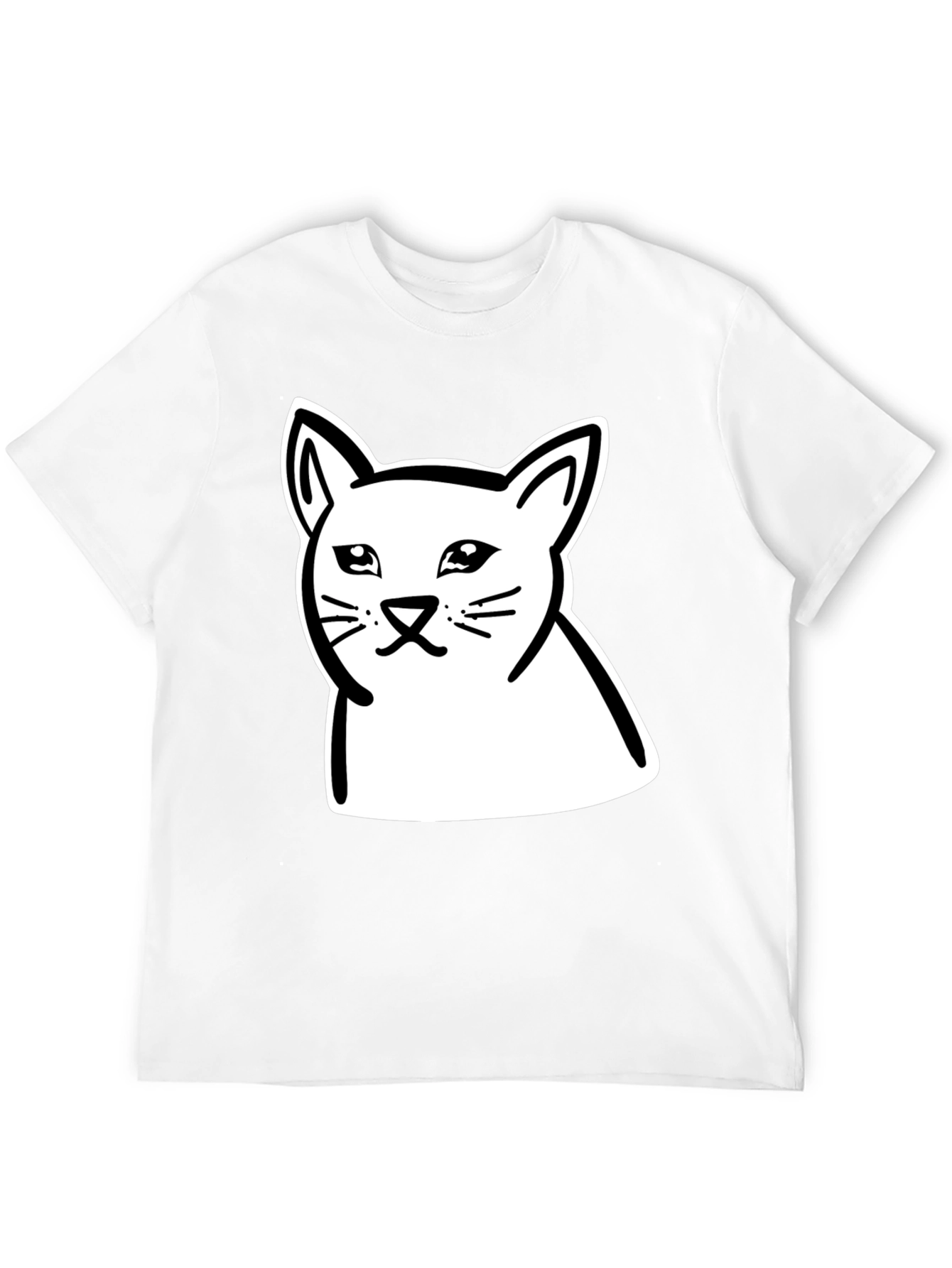Meme Cat Graphic Black T-Shirt