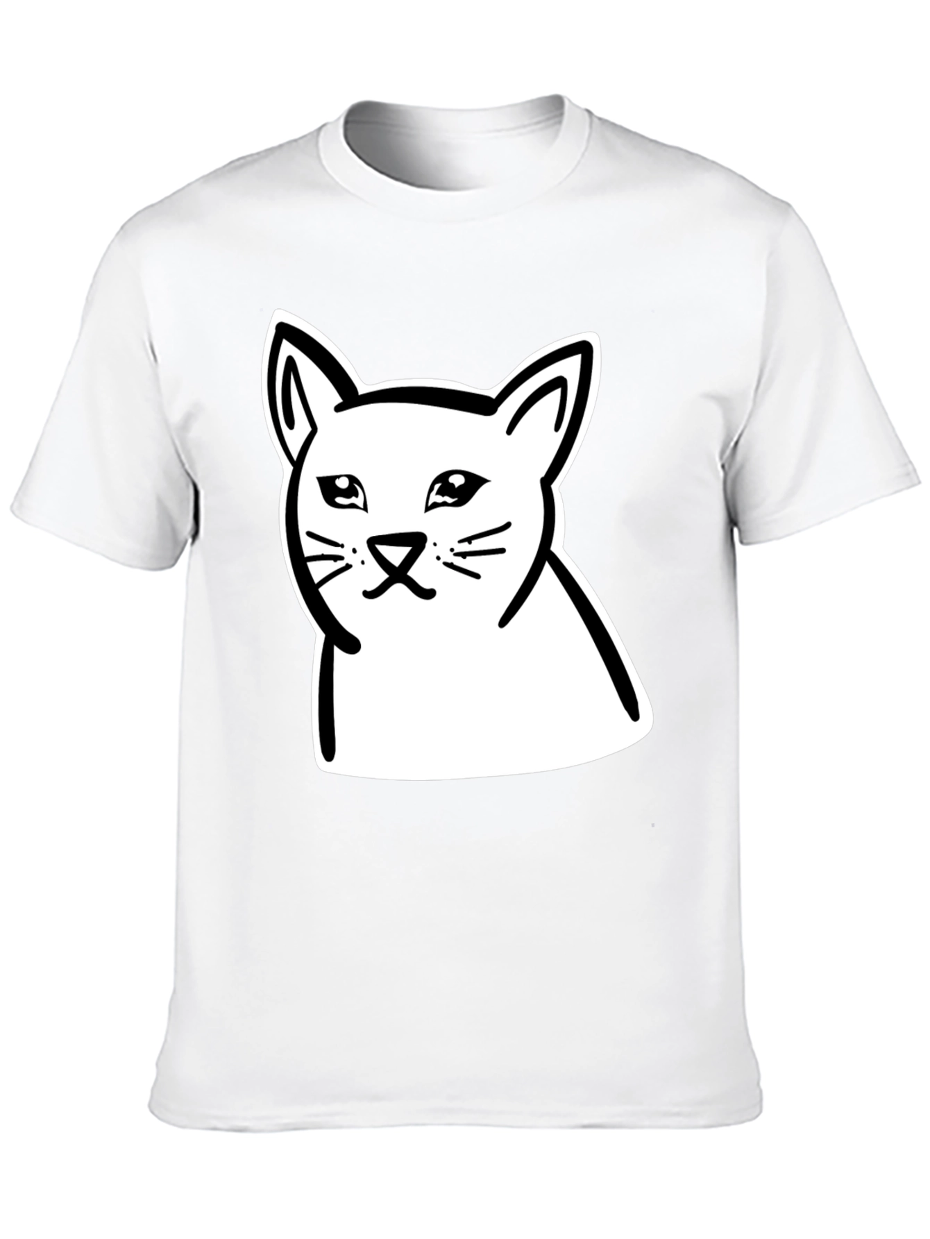 Meme Cat Graphic Black T-Shirt