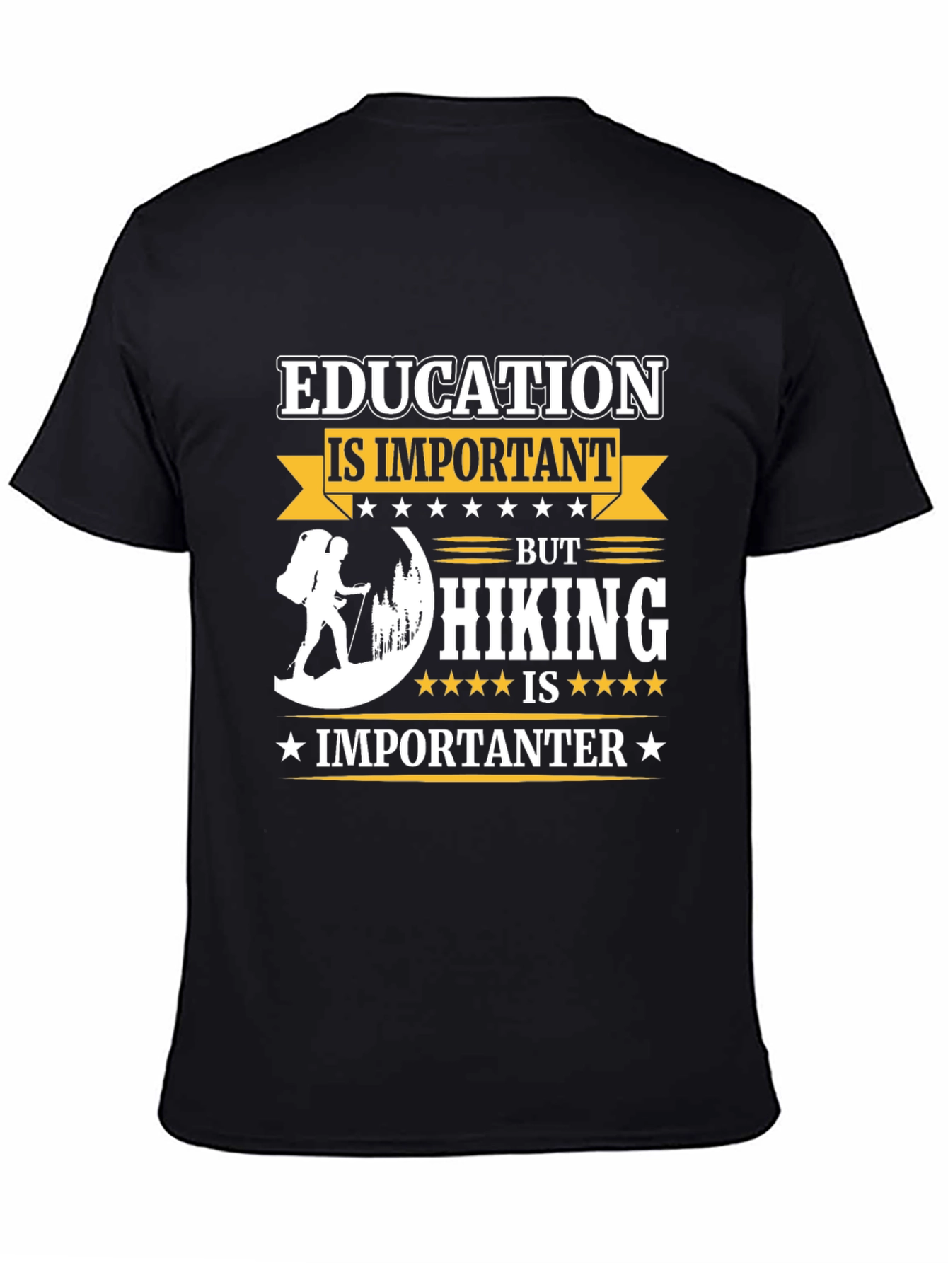 Education vs Hiking T-Shirt