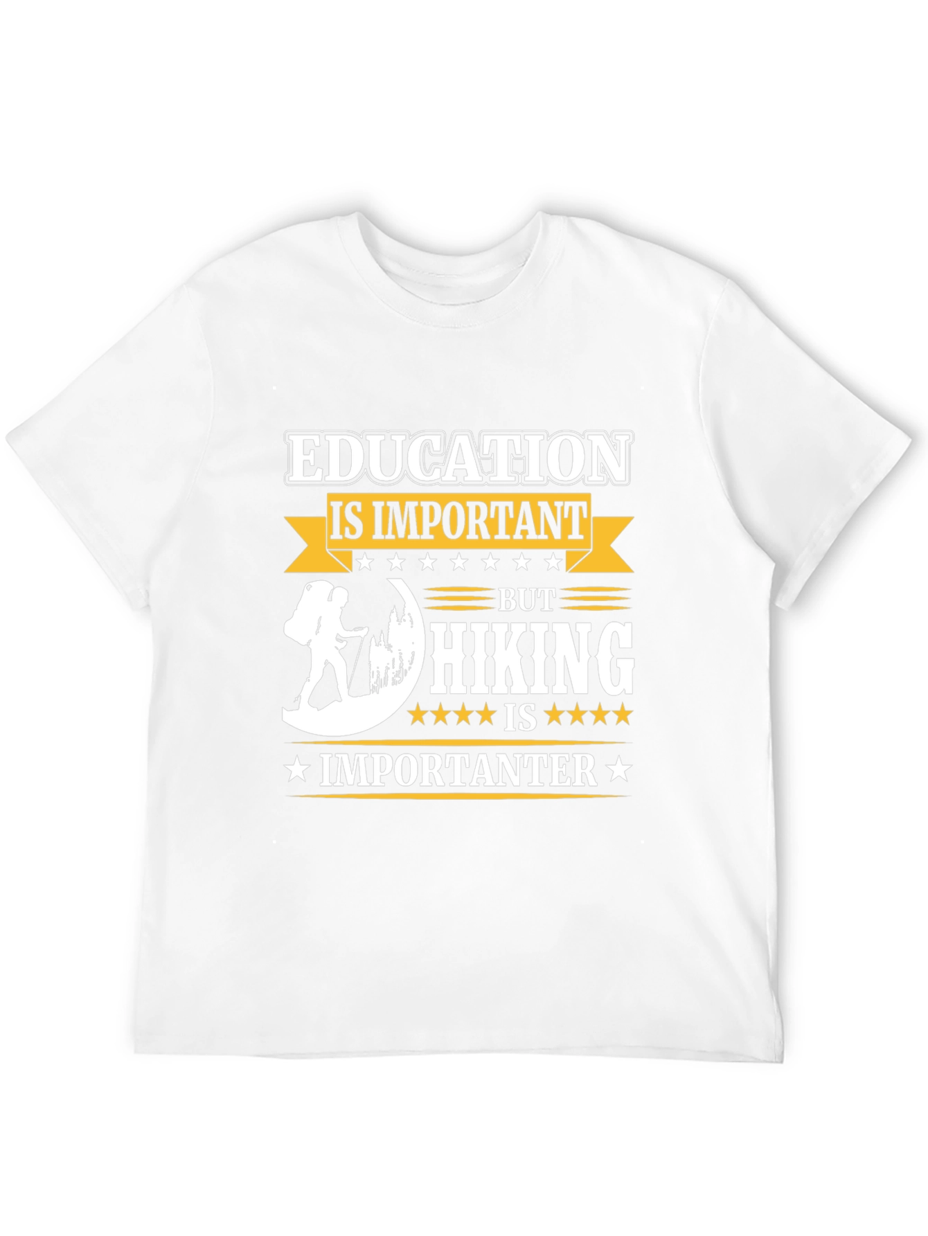 Education vs Hiking T-Shirt