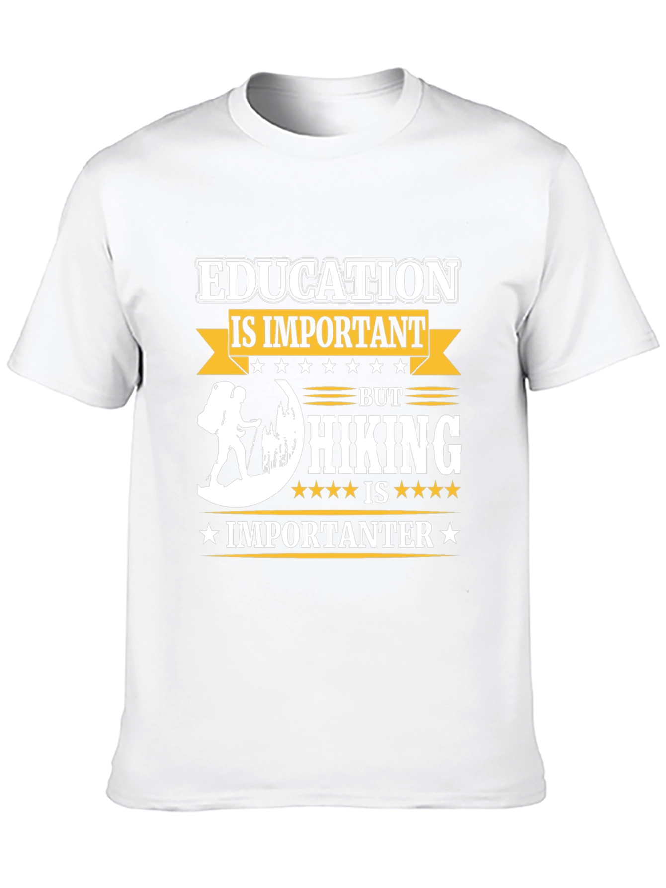 Education vs Hiking T-Shirt