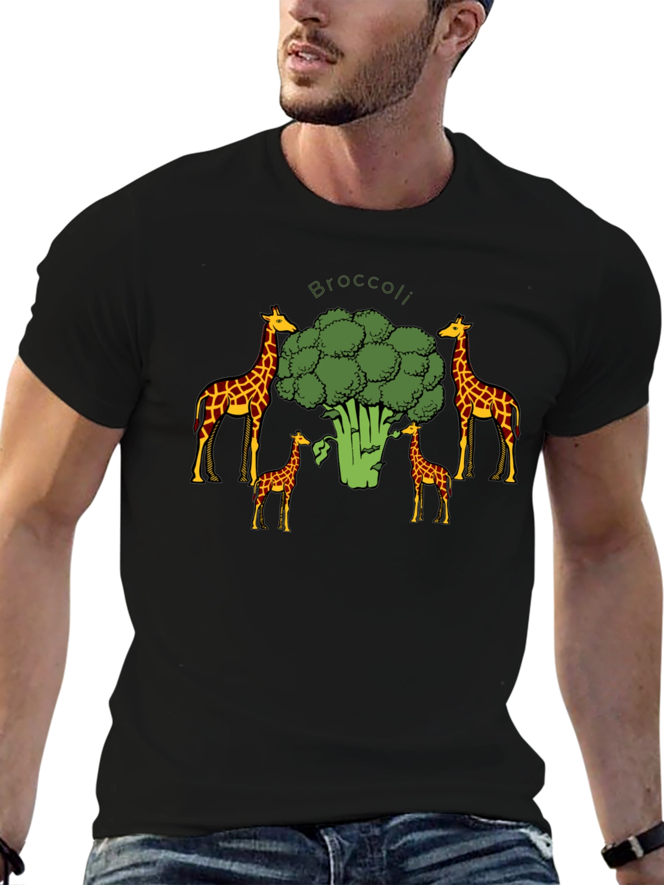 Broccoli Giraffe Graphic Tee