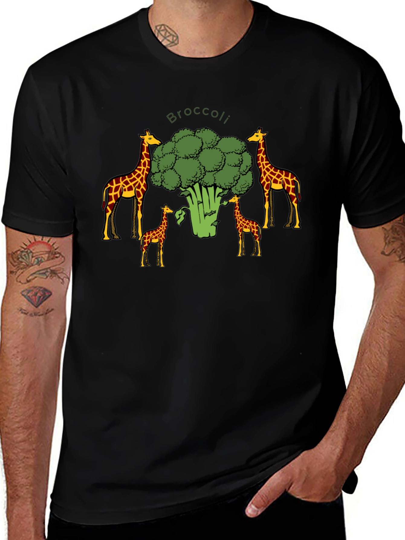 Broccoli Giraffe Graphic Tee