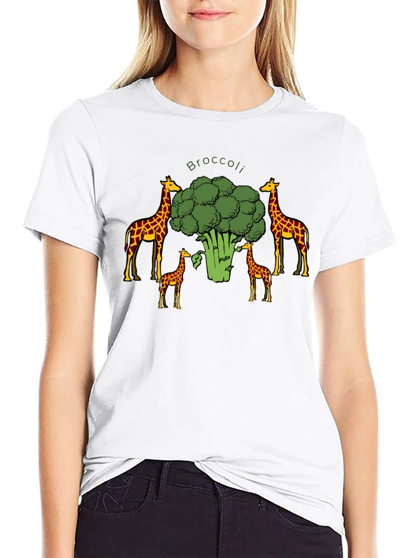 Broccoli Giraffe Graphic Tee