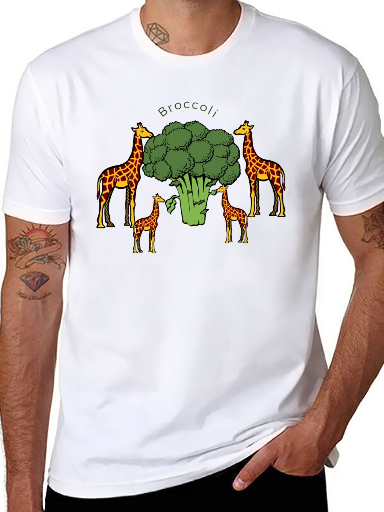 Broccoli Giraffe Graphic Tee