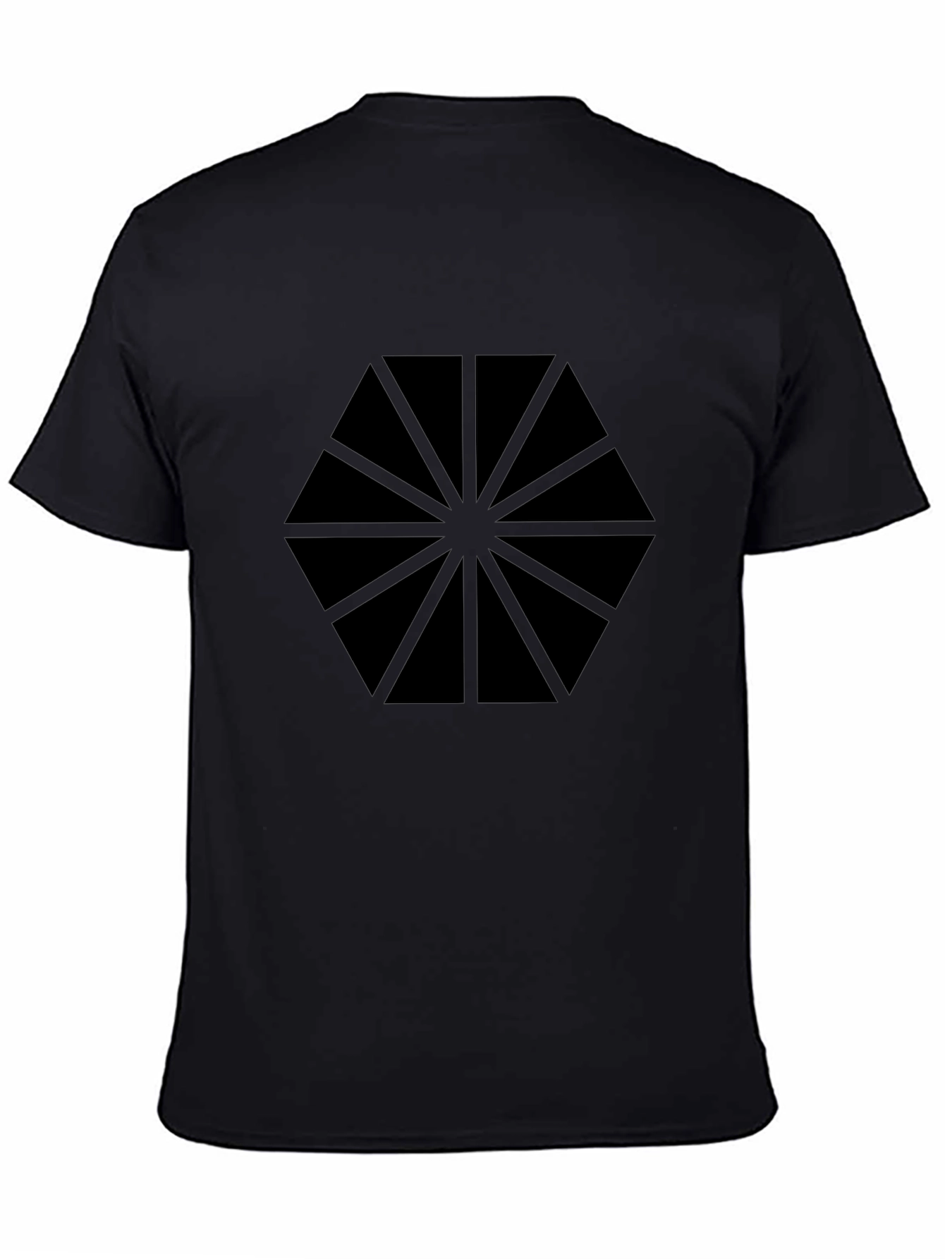 Geometric Black Graphic Tee - Modern Style