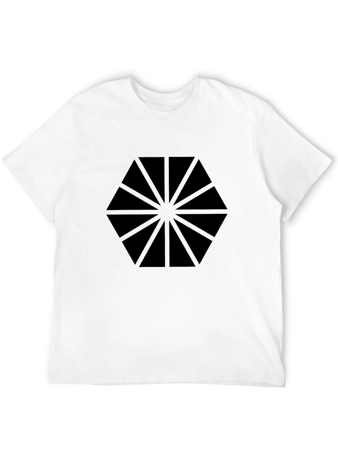 Geometric Black Graphic Tee - Modern Style