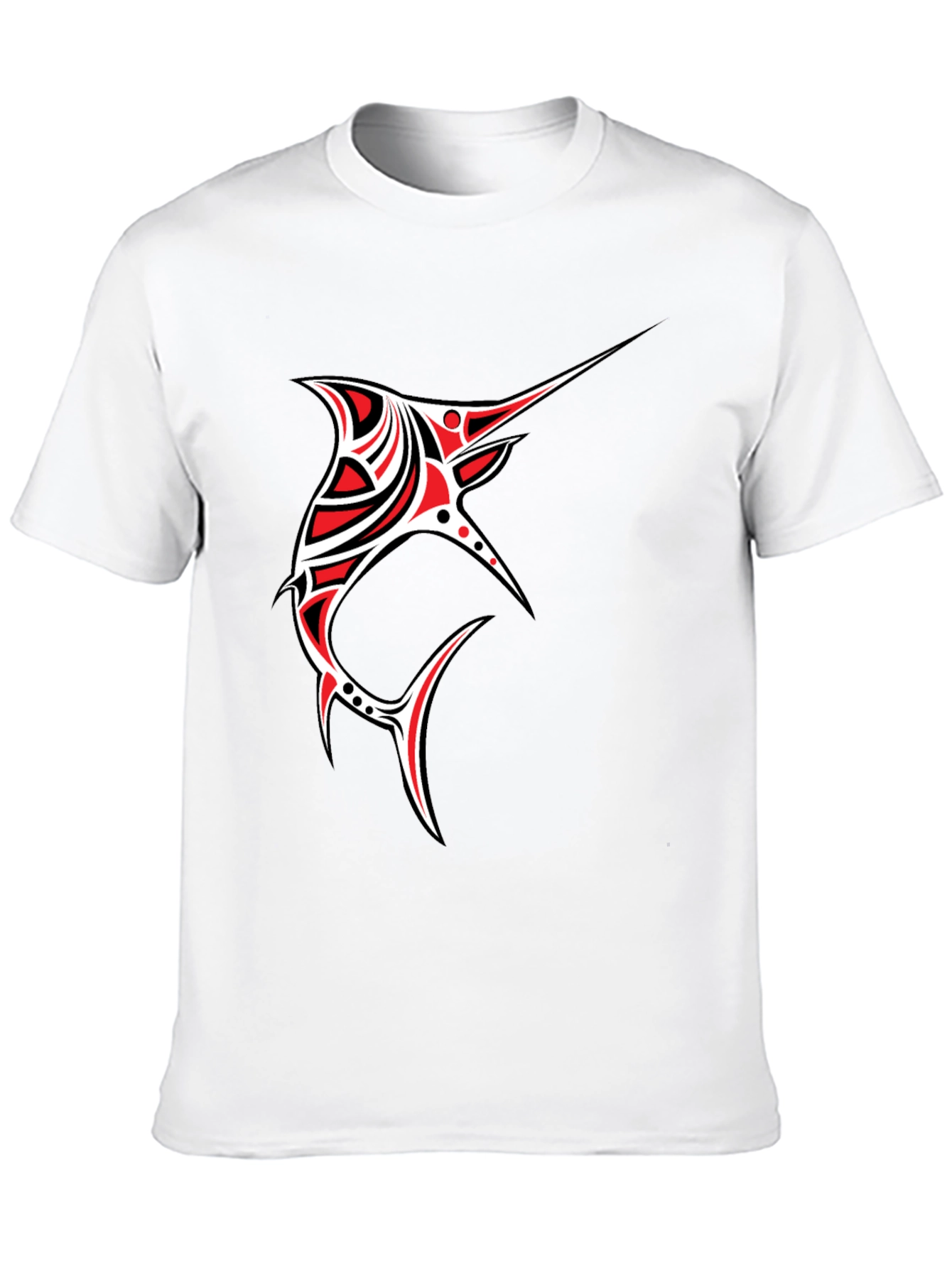 Tribal Marlin Graphic Tee - Black