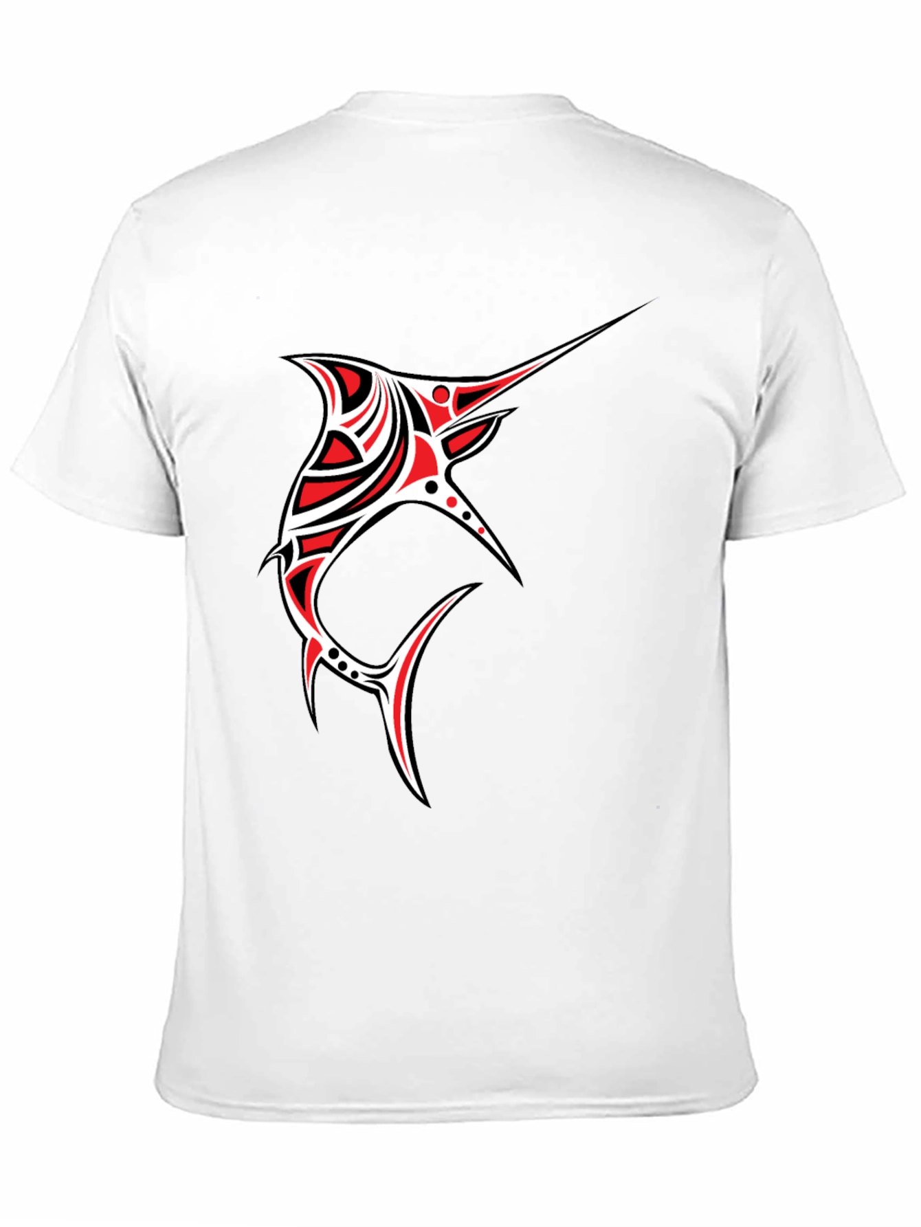 Tribal Marlin Graphic Tee - Black