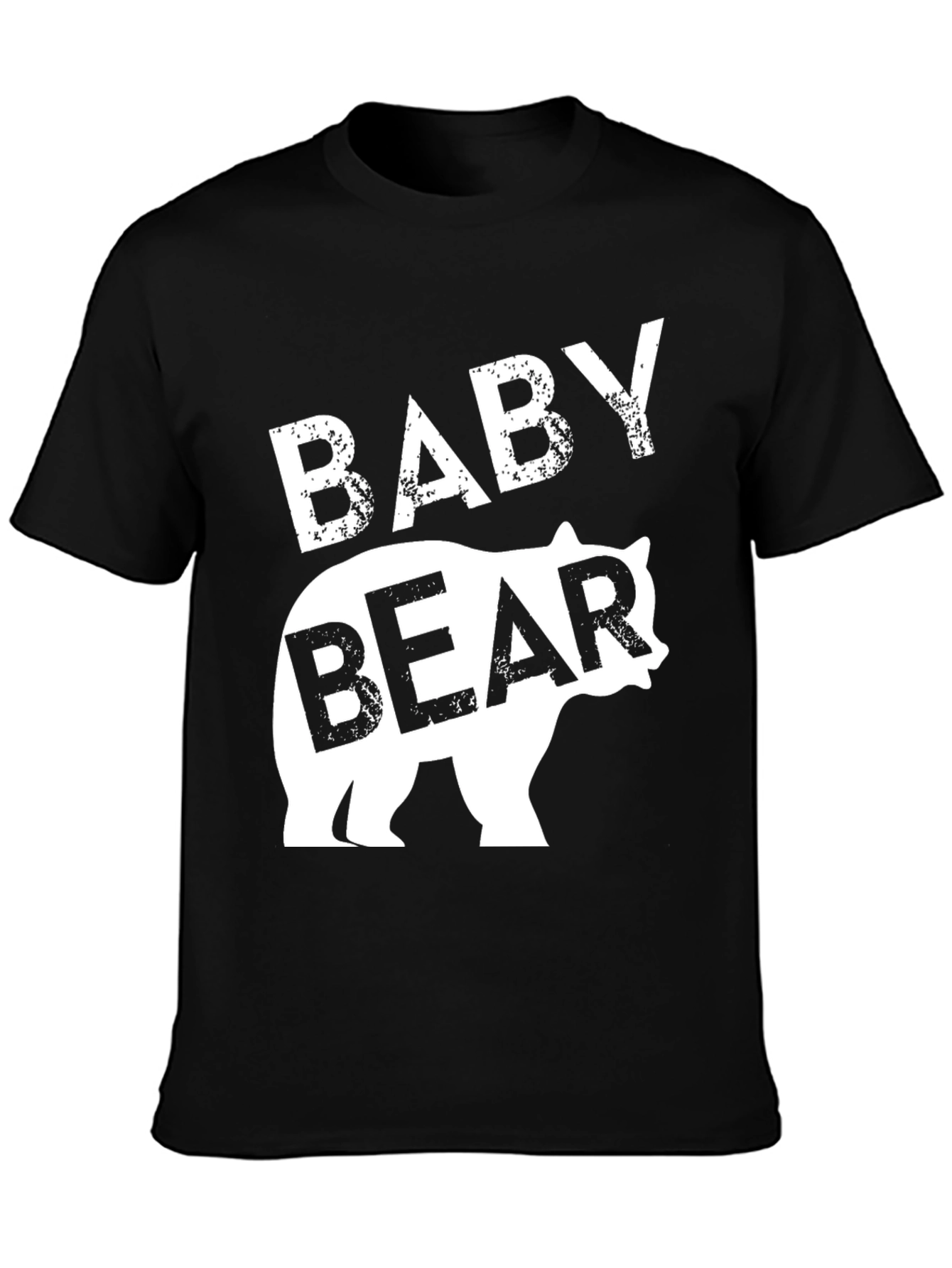 Baby Bear Graphic Tee - Black Cotton T-Shirt