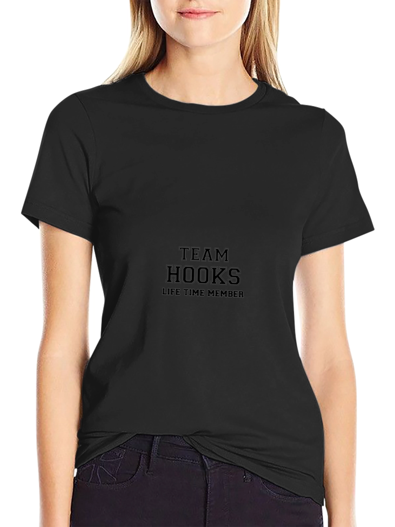 Team Hooks Lifetime Member Black T-Shirt