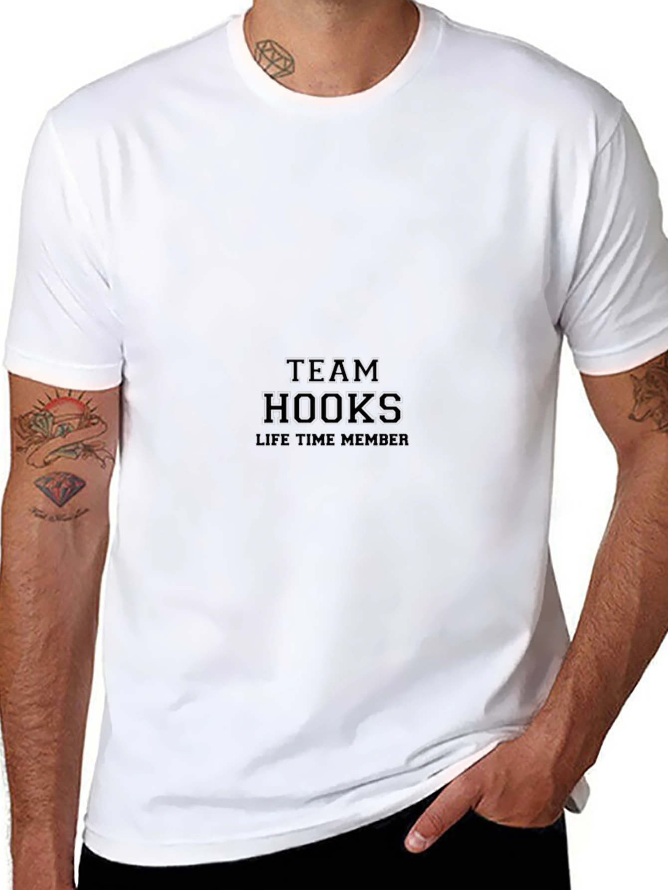Team Hooks Lifetime Member Black T-Shirt