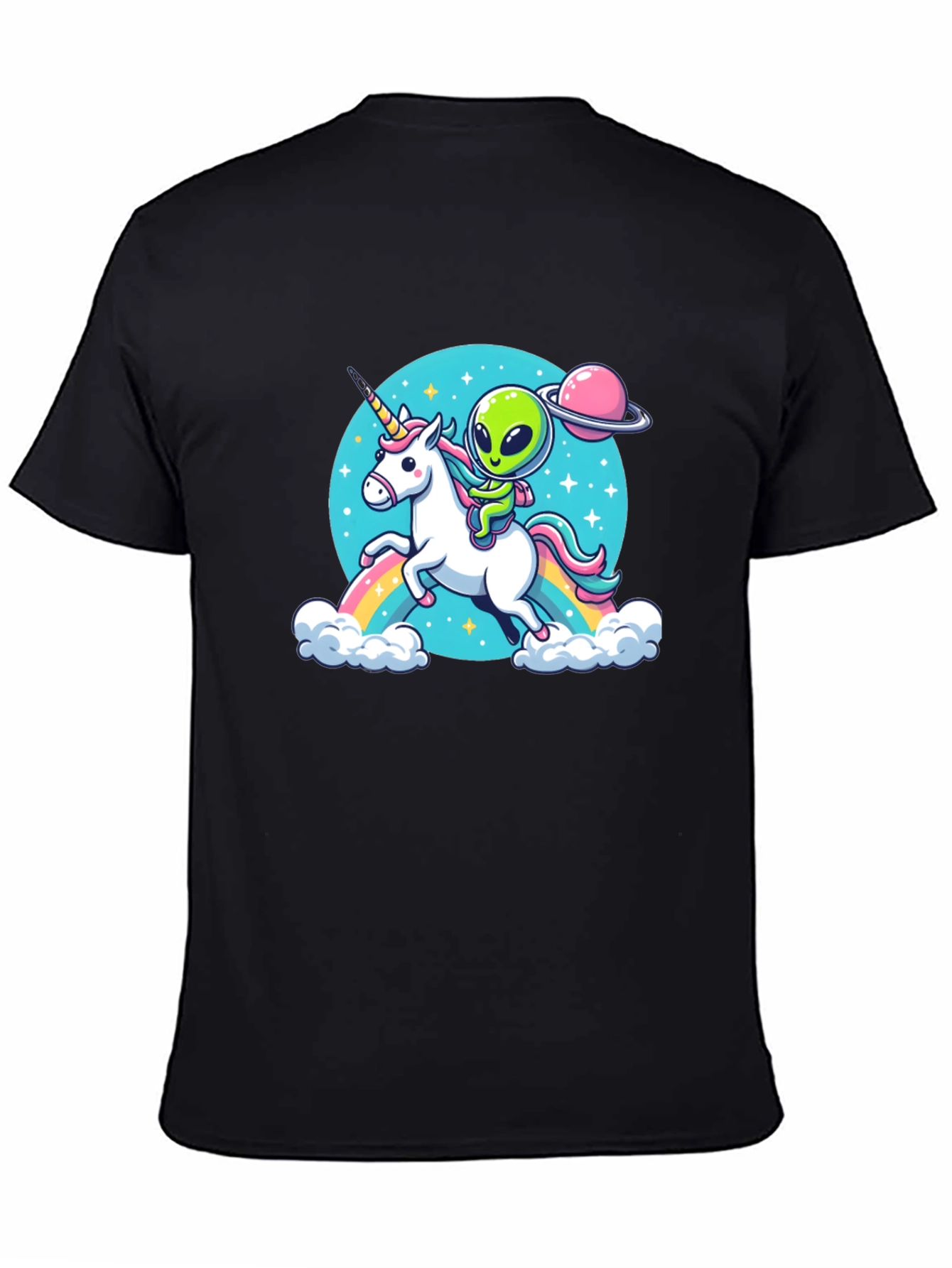 Alien Riding Unicorn T-Shirt
