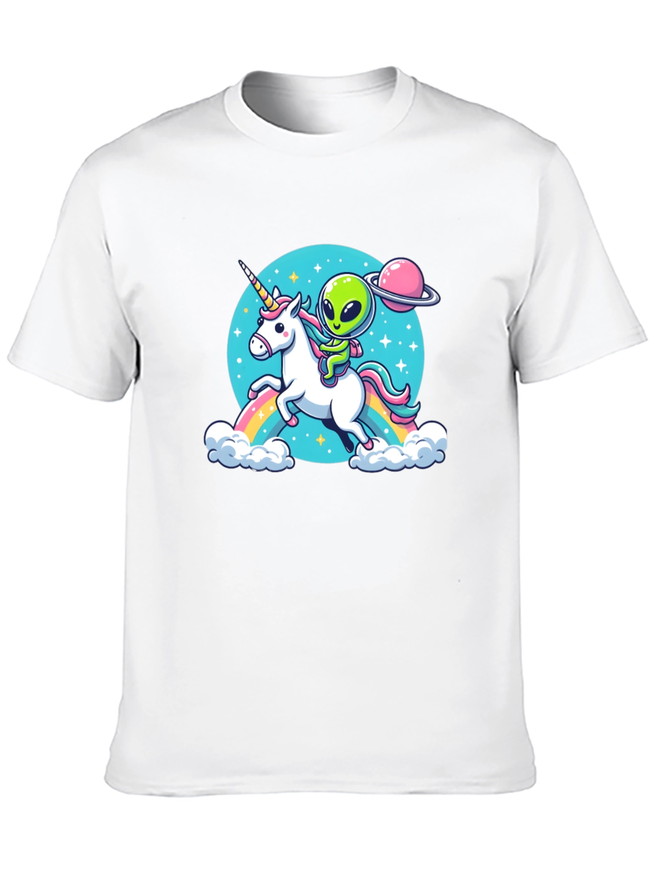 Alien Riding Unicorn T-Shirt