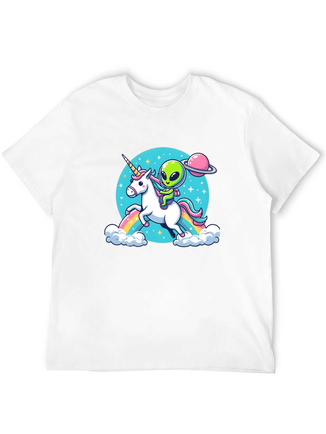 Alien Riding Unicorn T-Shirt