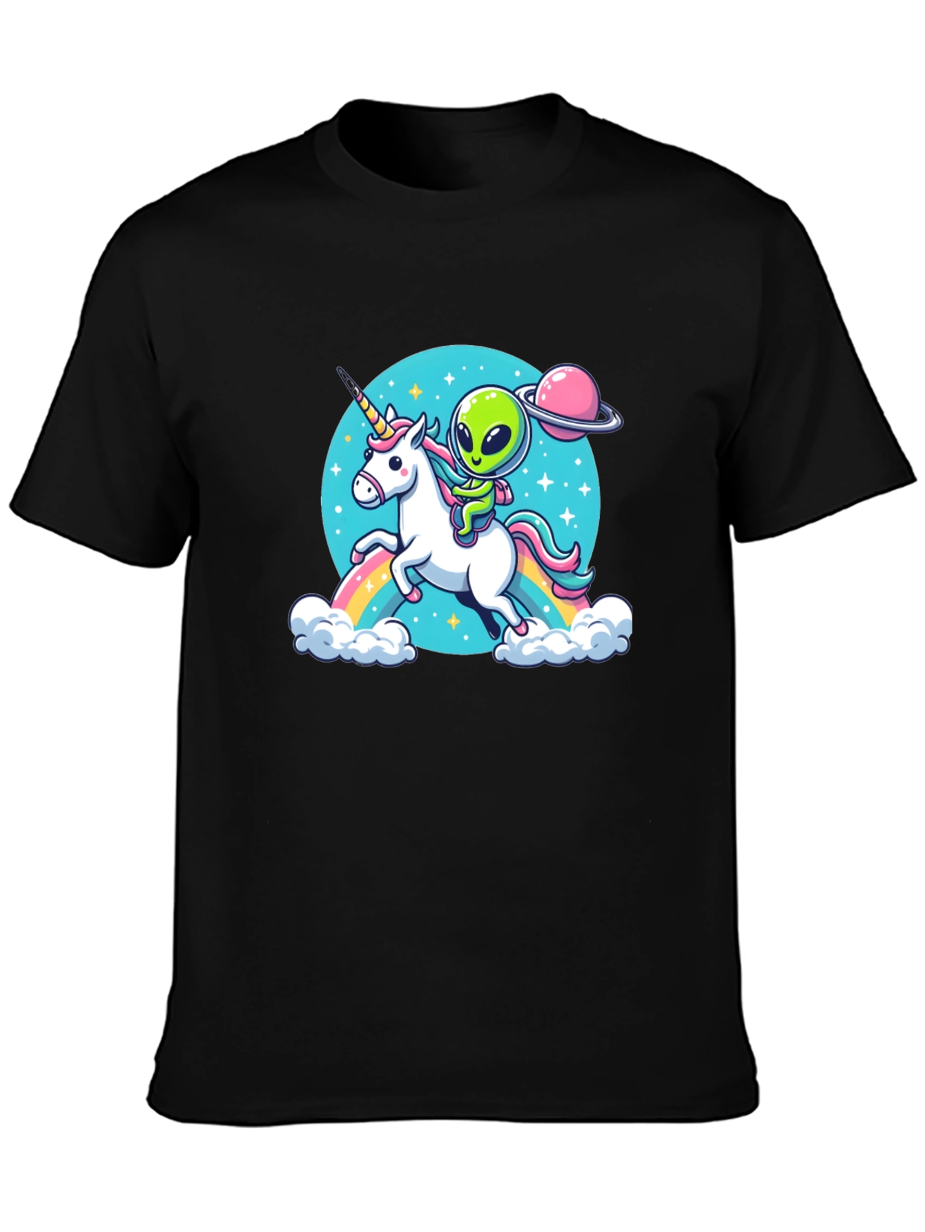 Alien Riding Unicorn T-Shirt