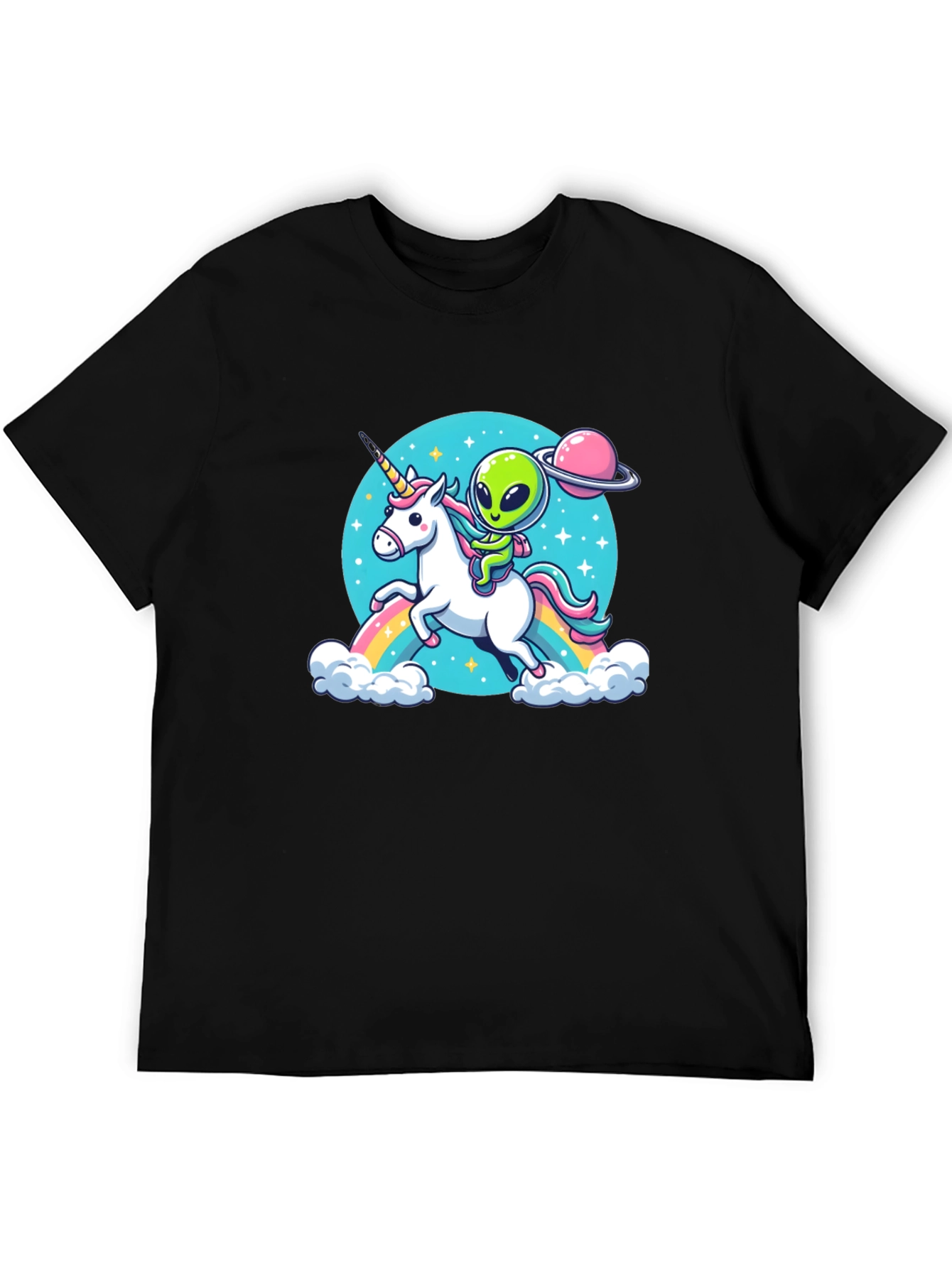 Alien Riding Unicorn T-Shirt