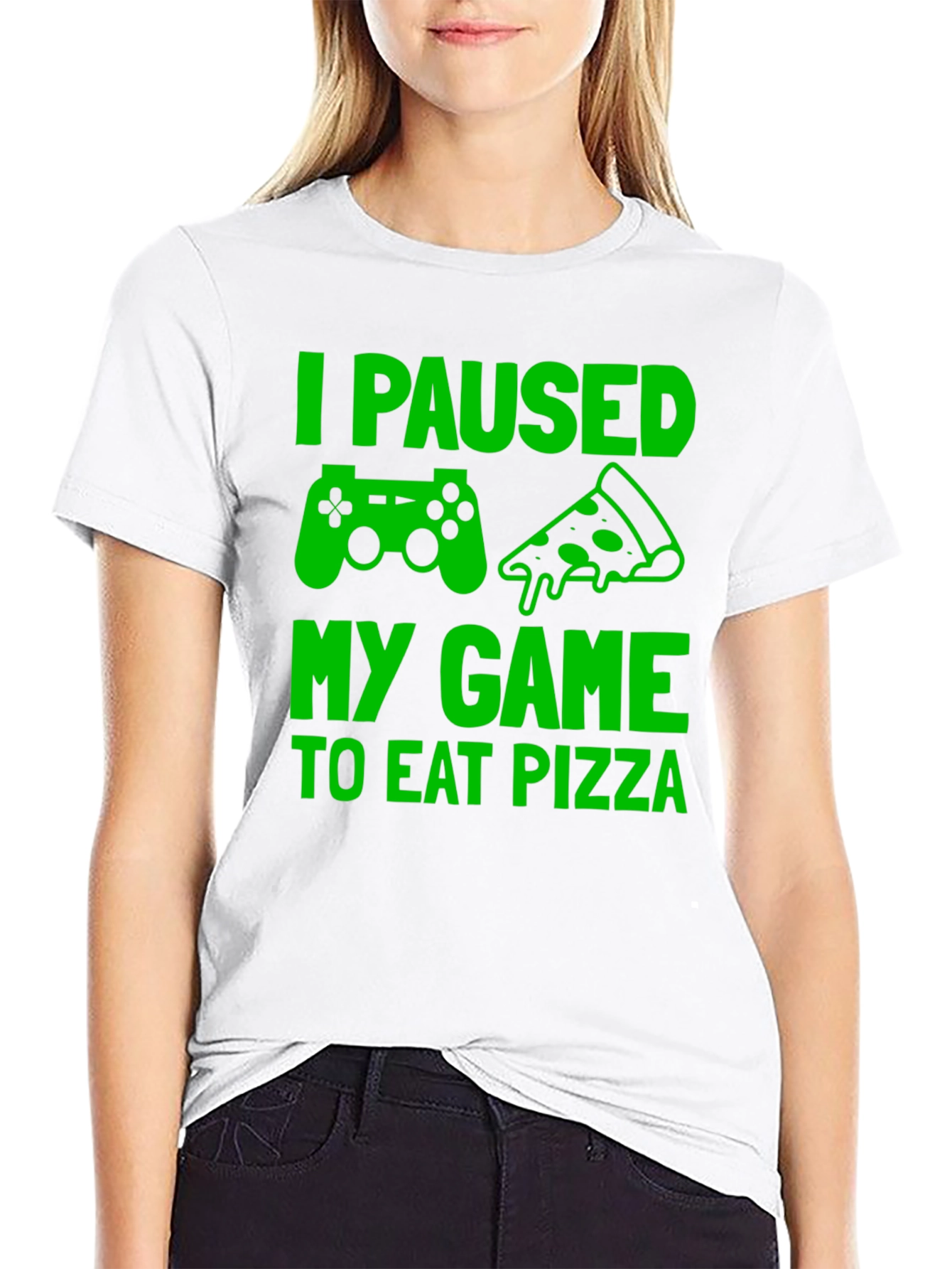 I Paused My Game to Eat Pizza Graphic Tee