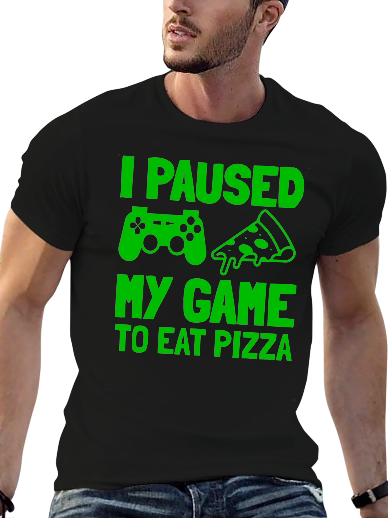 I Paused My Game to Eat Pizza Graphic Tee