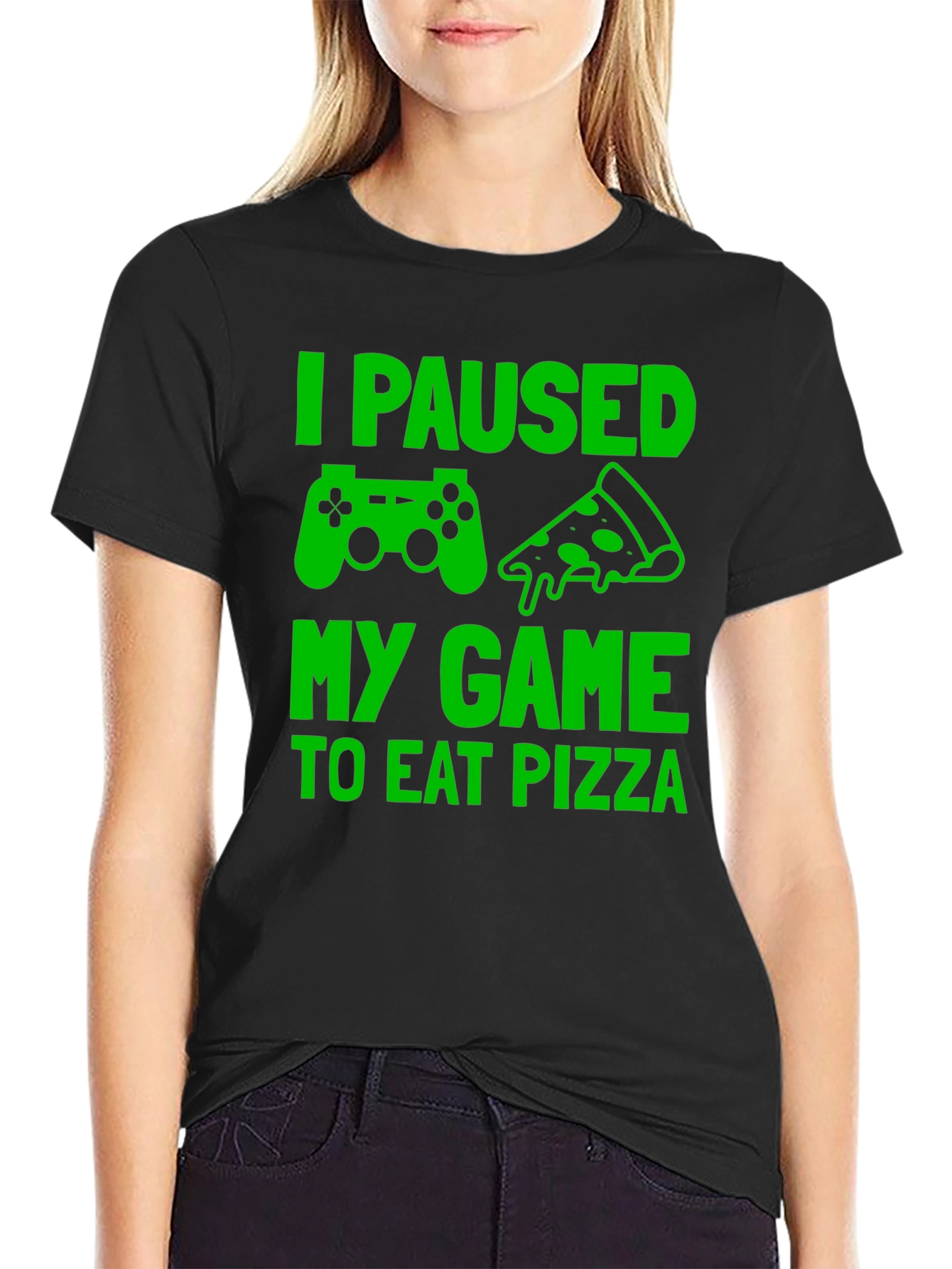 I Paused My Game to Eat Pizza Graphic Tee