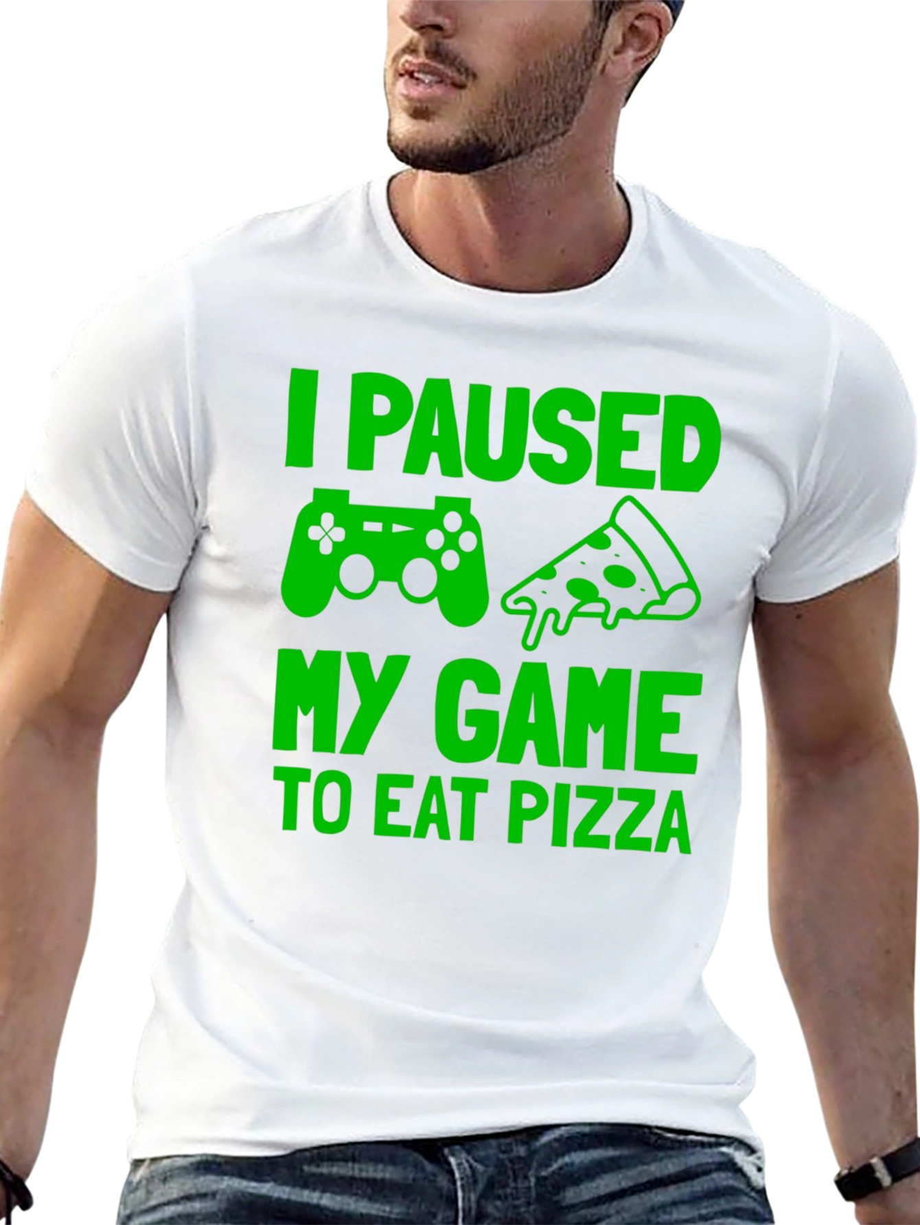 I Paused My Game to Eat Pizza Graphic Tee