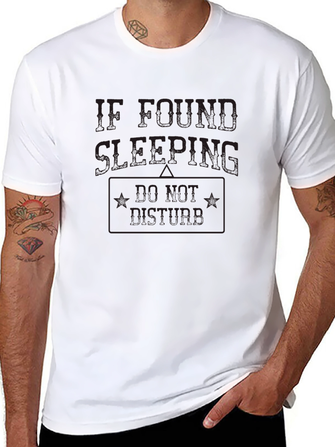 Funny Sleeping Graphic T-Shirt - Do Not Disturb