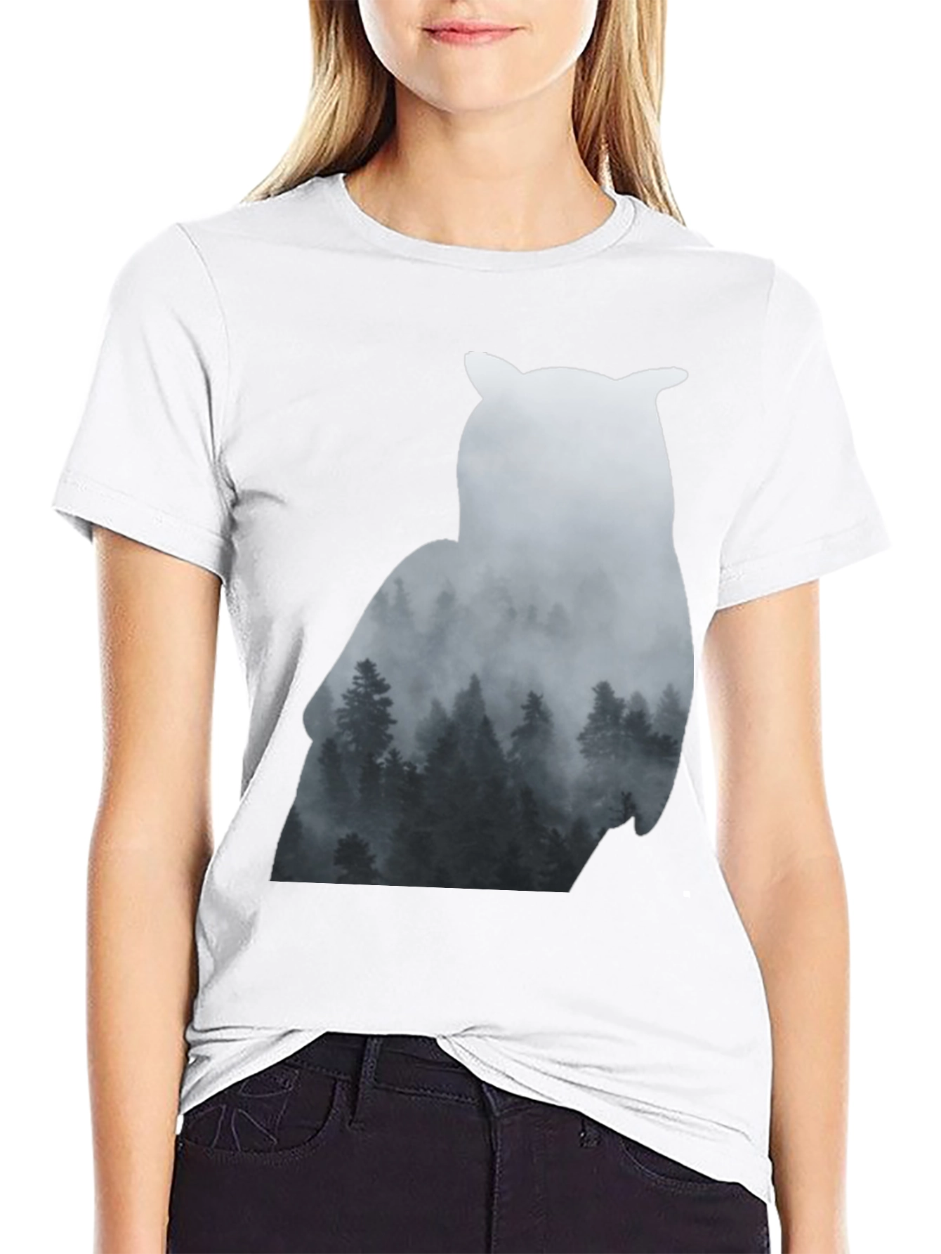Owl Forest Silhouette Graphic Tee - Unisex