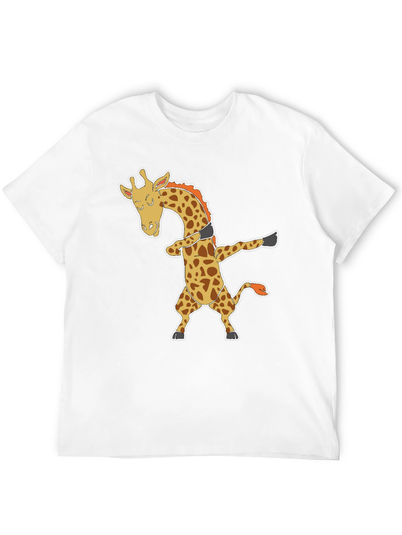 Dabbing Giraffe Graphic Tee - Black