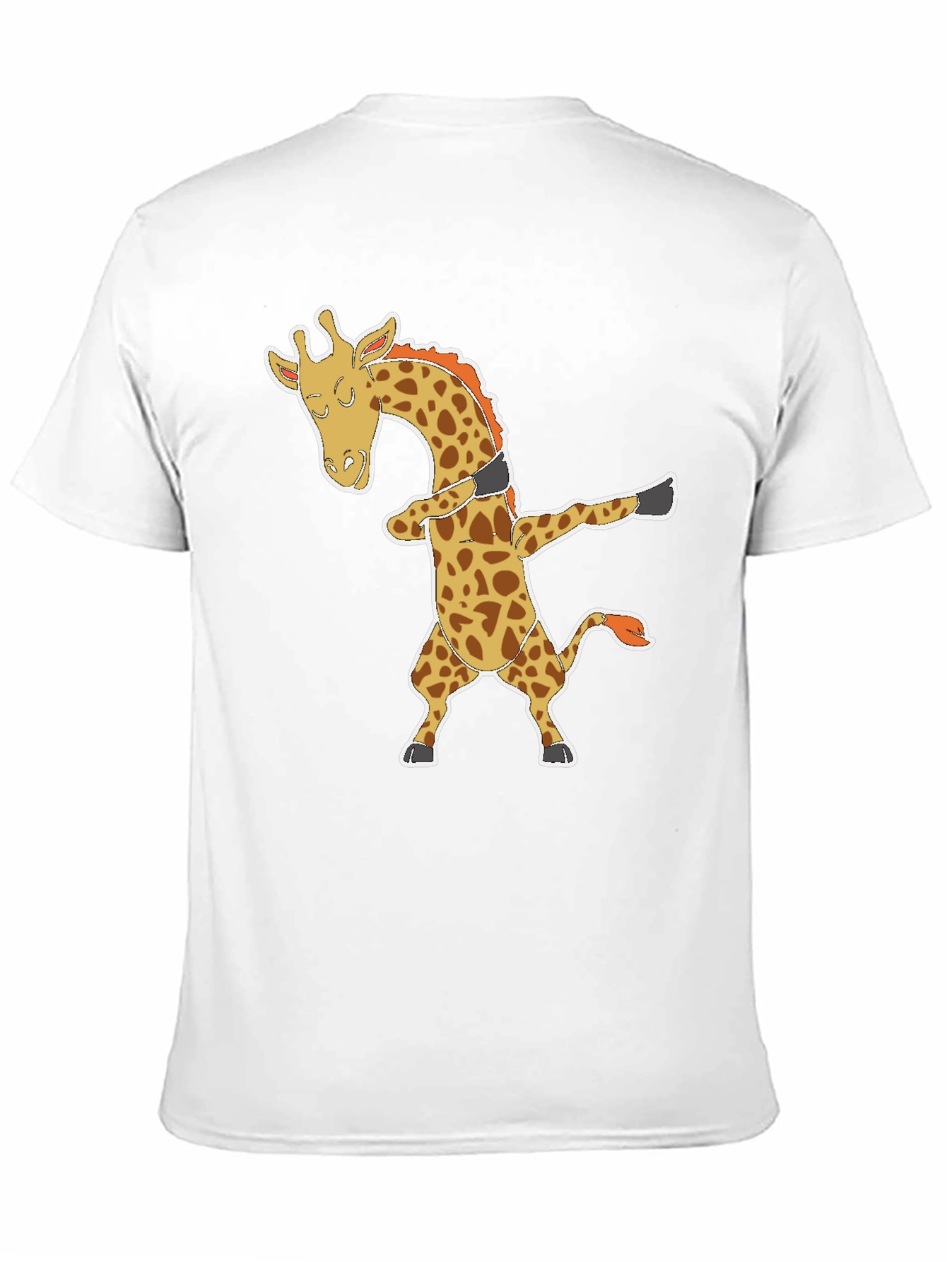 Dabbing Giraffe Graphic Tee - Black