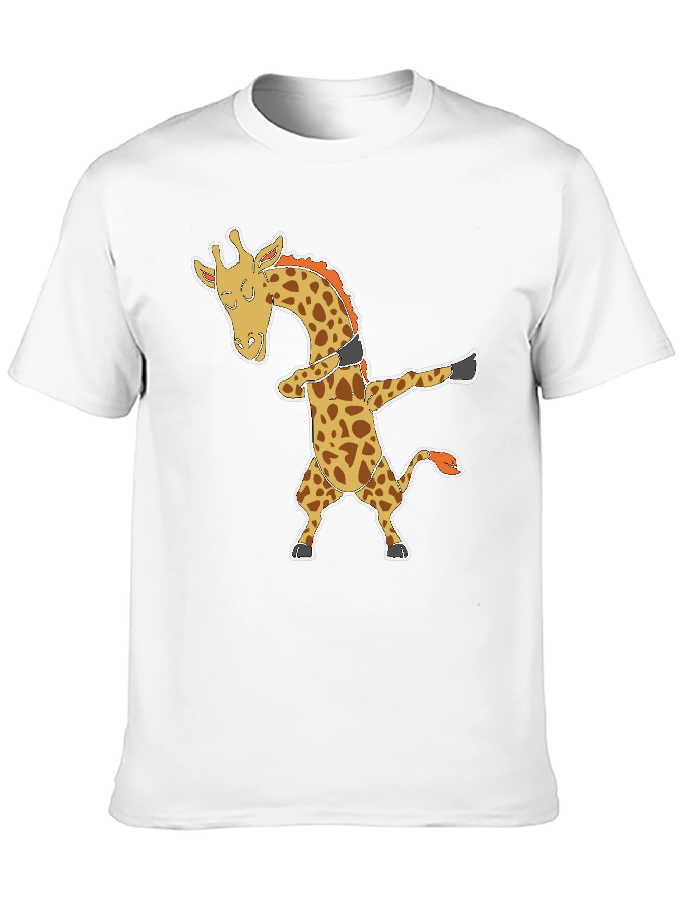 Dabbing Giraffe Graphic Tee - Black